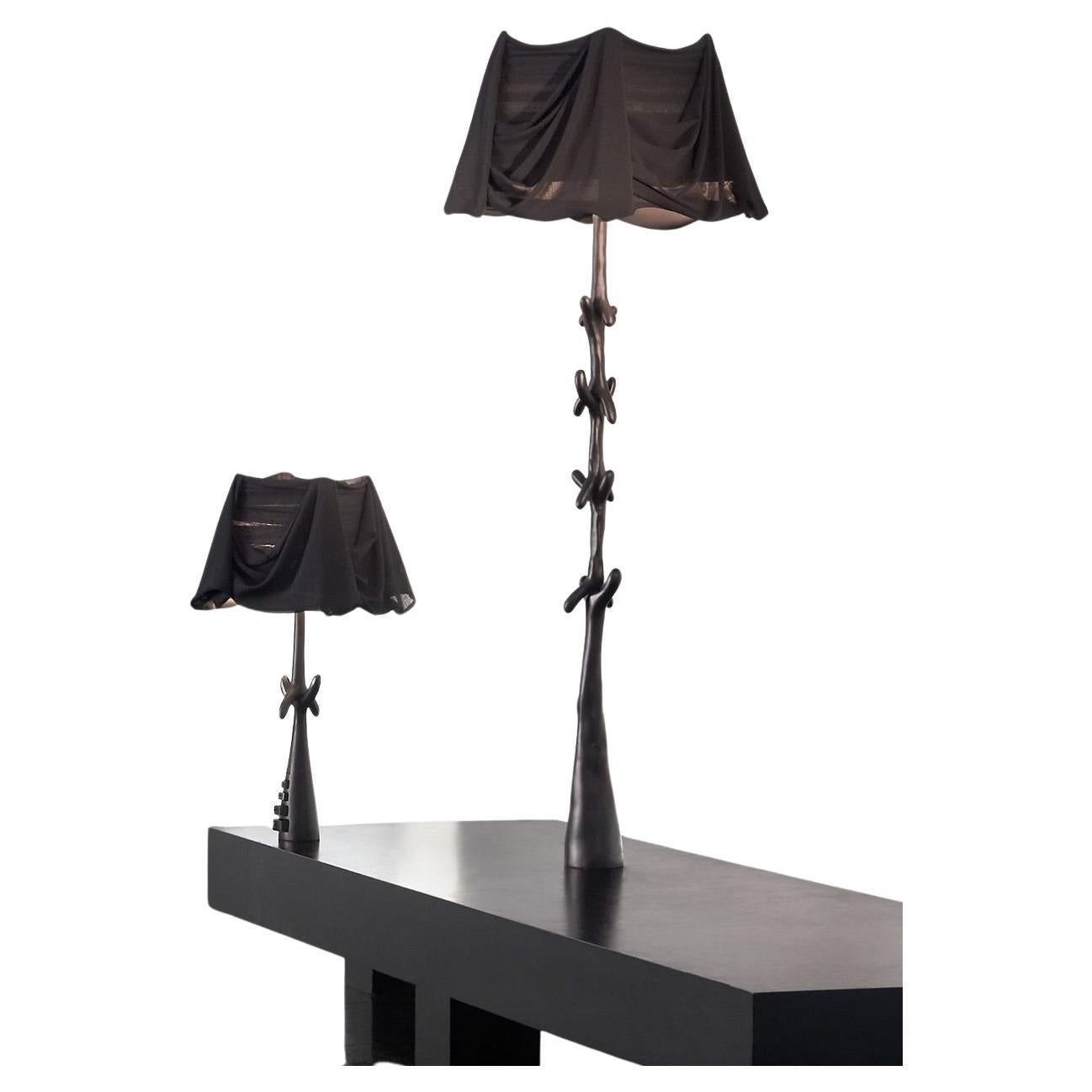 Ensemble de deux tiroirs de lampes sculpturales et Muletas de Salvador Dali en édition limitée 