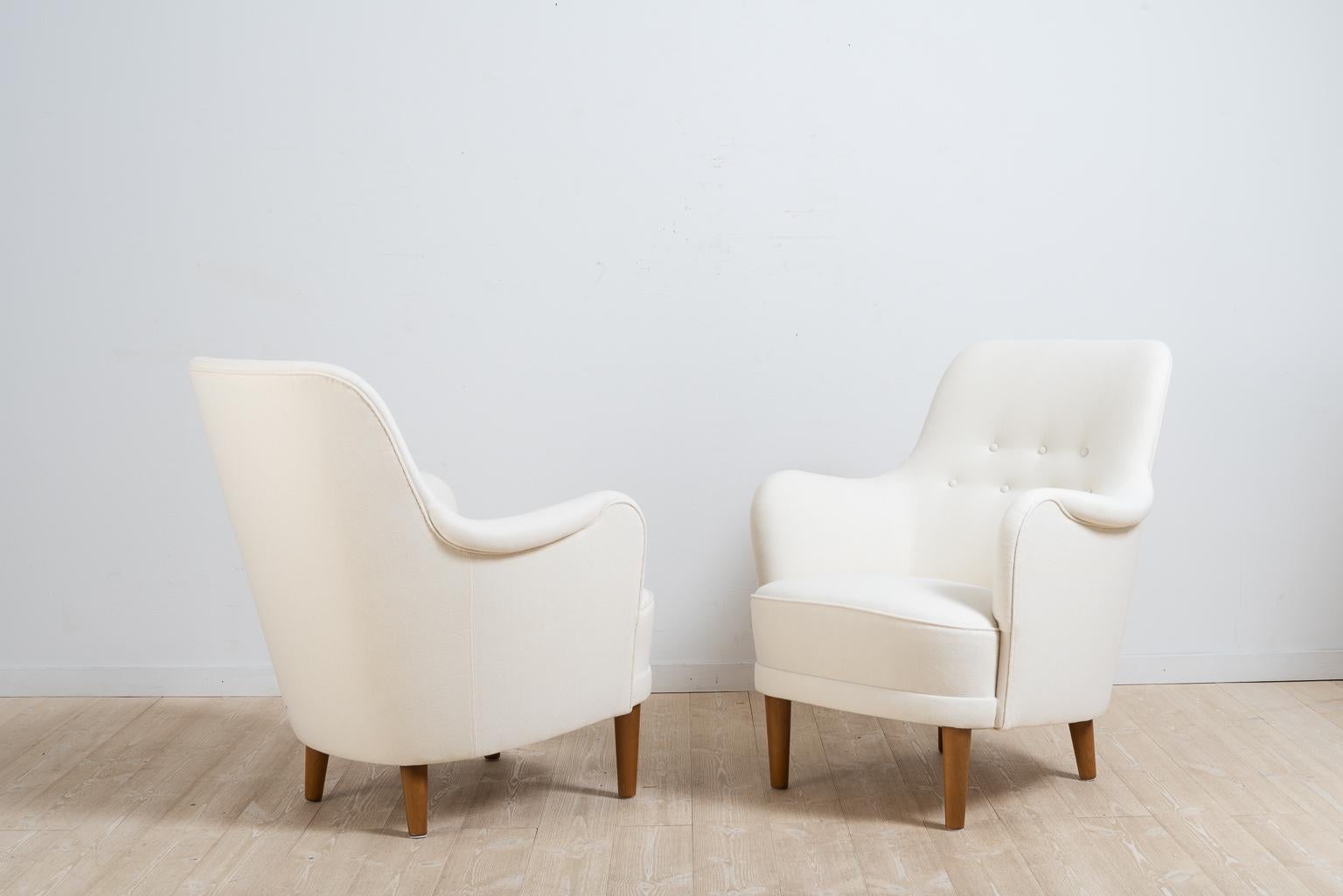 20th Century Set of Two 'Samsas' Armchairs by Carl Malmsten