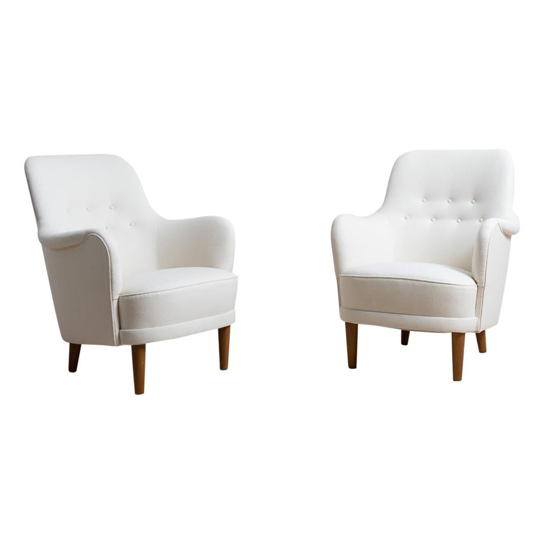 Set of Two 'Samsas' Armchairs by Carl Malmsten