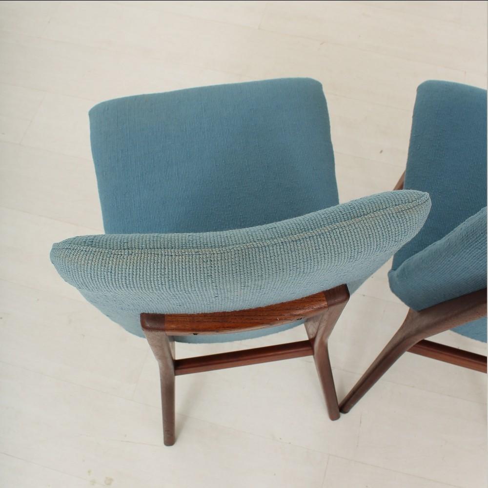 Set of Two Scandinavian 1960s Teak Chairs For Sale 4