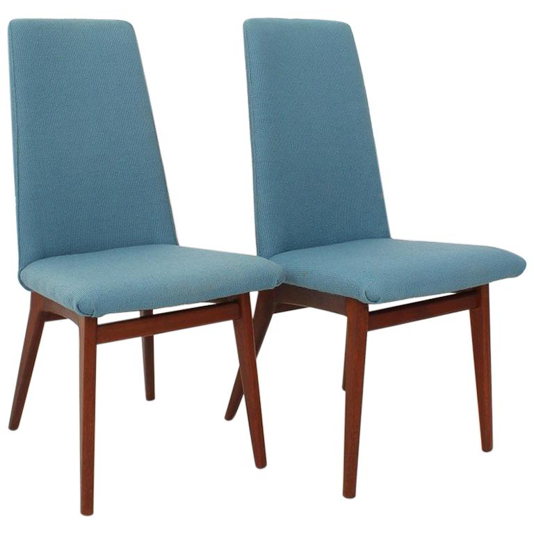 Set of Two Scandinavian 1960s Teak Chairs For Sale