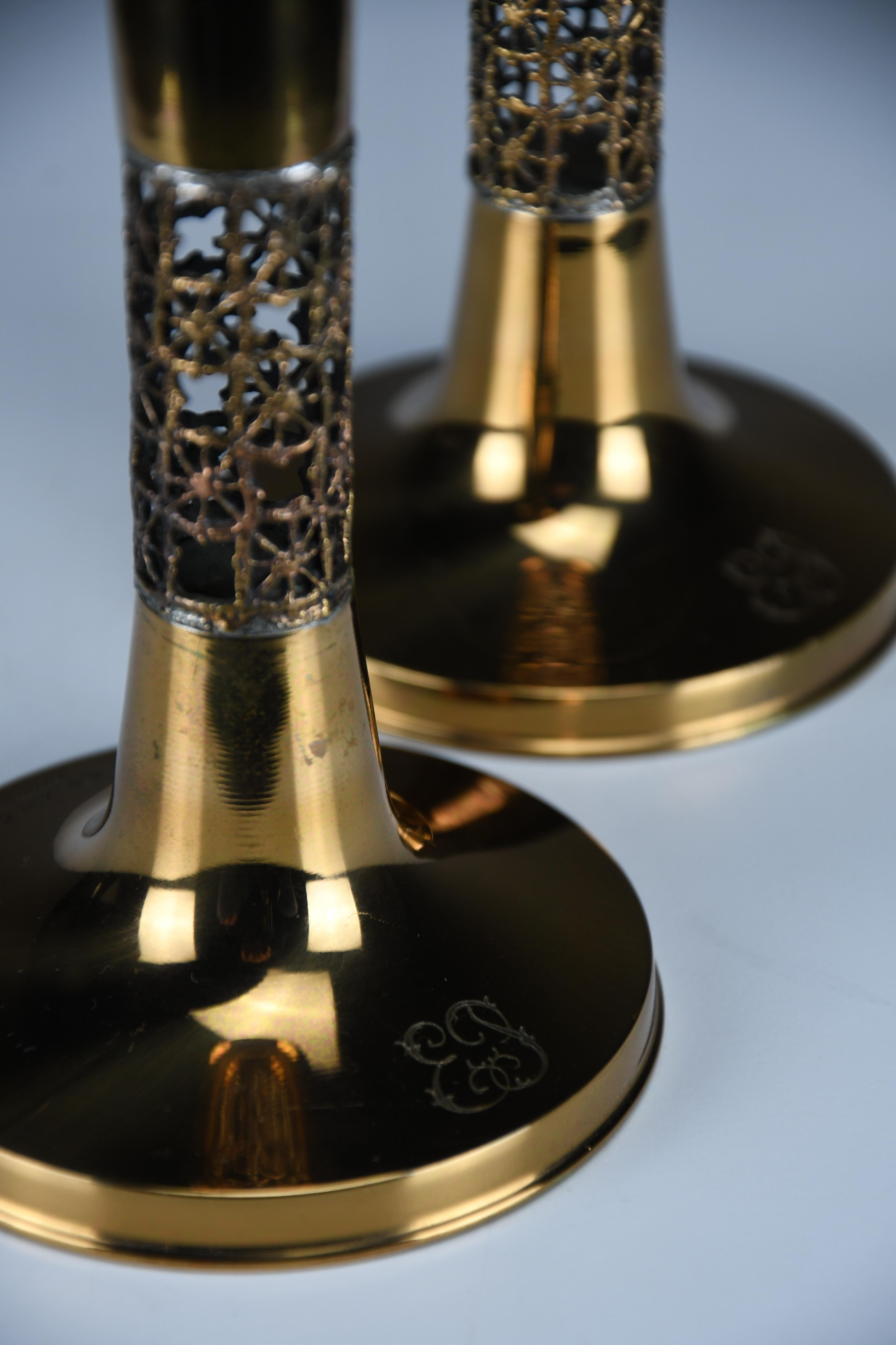 Rame Set di due candelieri in rame The Modern Scandinavian 