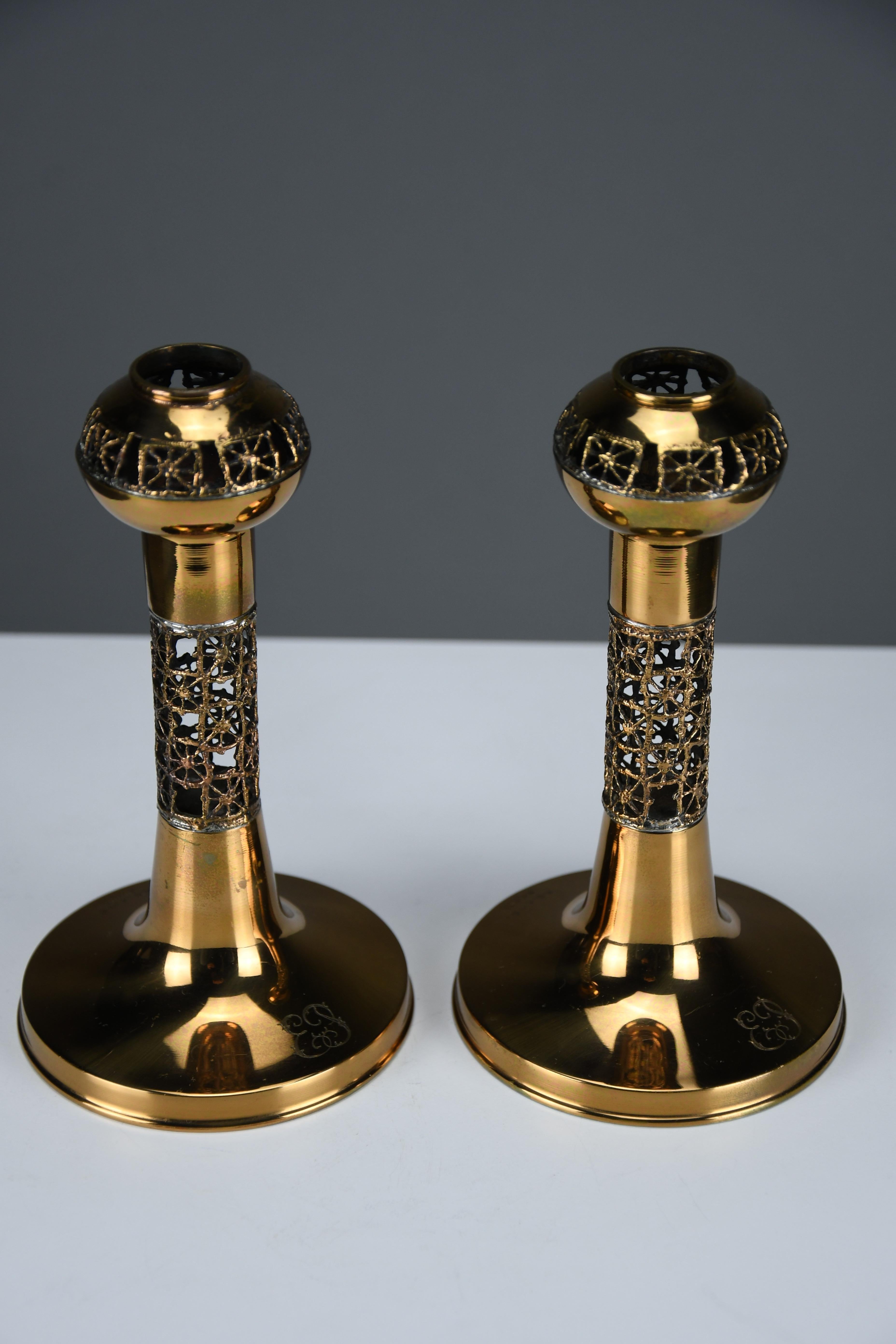 Set di due candelieri in rame The Modern Scandinavian 