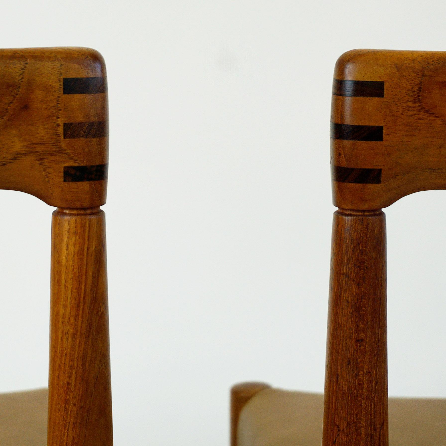 Set of Two Scandinavian Modern Teak Dining Chairs by H. W. Klein for Bramin 4