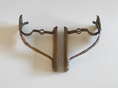 Set Of Two Secession Brass Curtain Holder 1890s