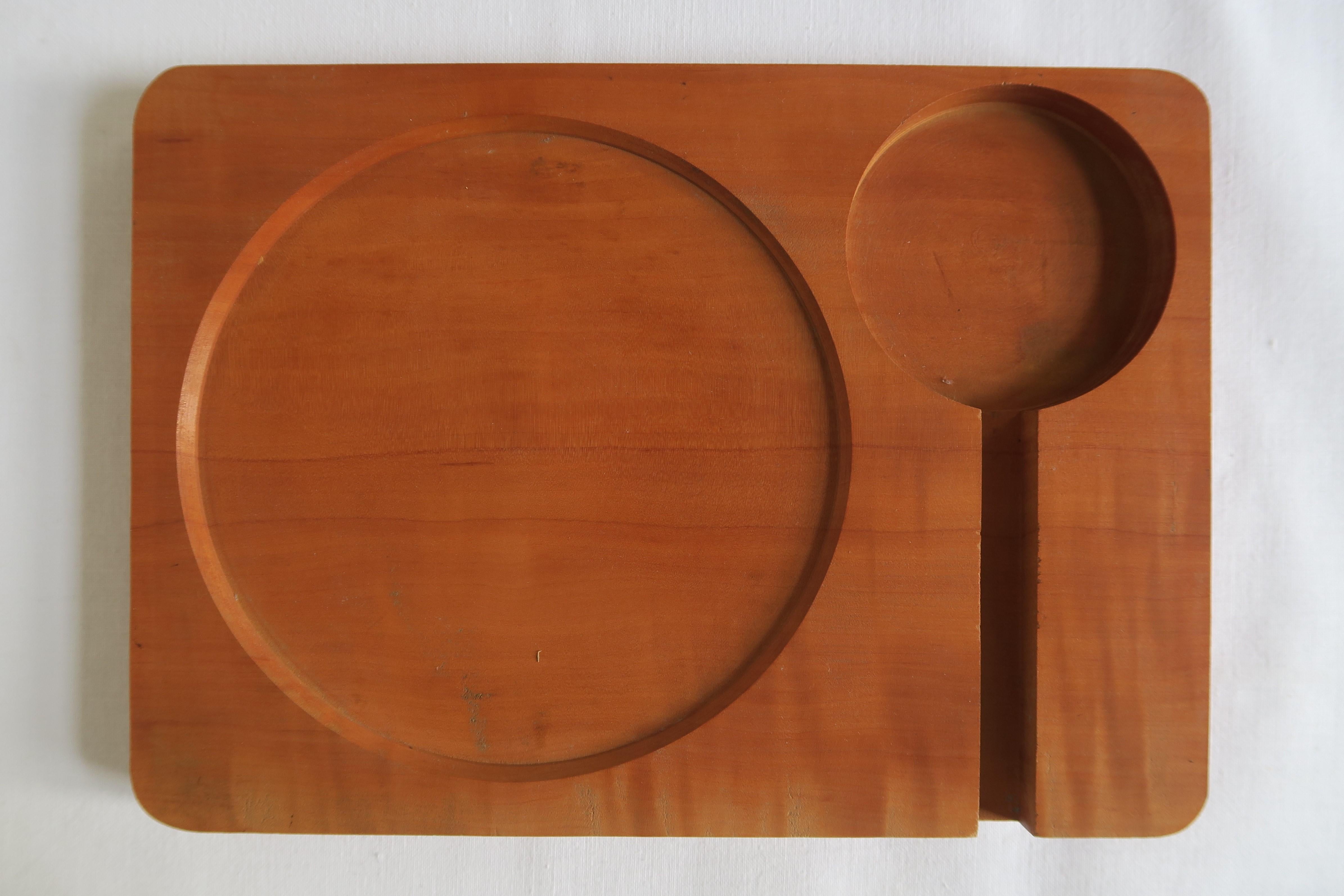 Set of Two Serving Trays with Stainless Steel Pans and Cutlery by Carl Auböck For Sale 2