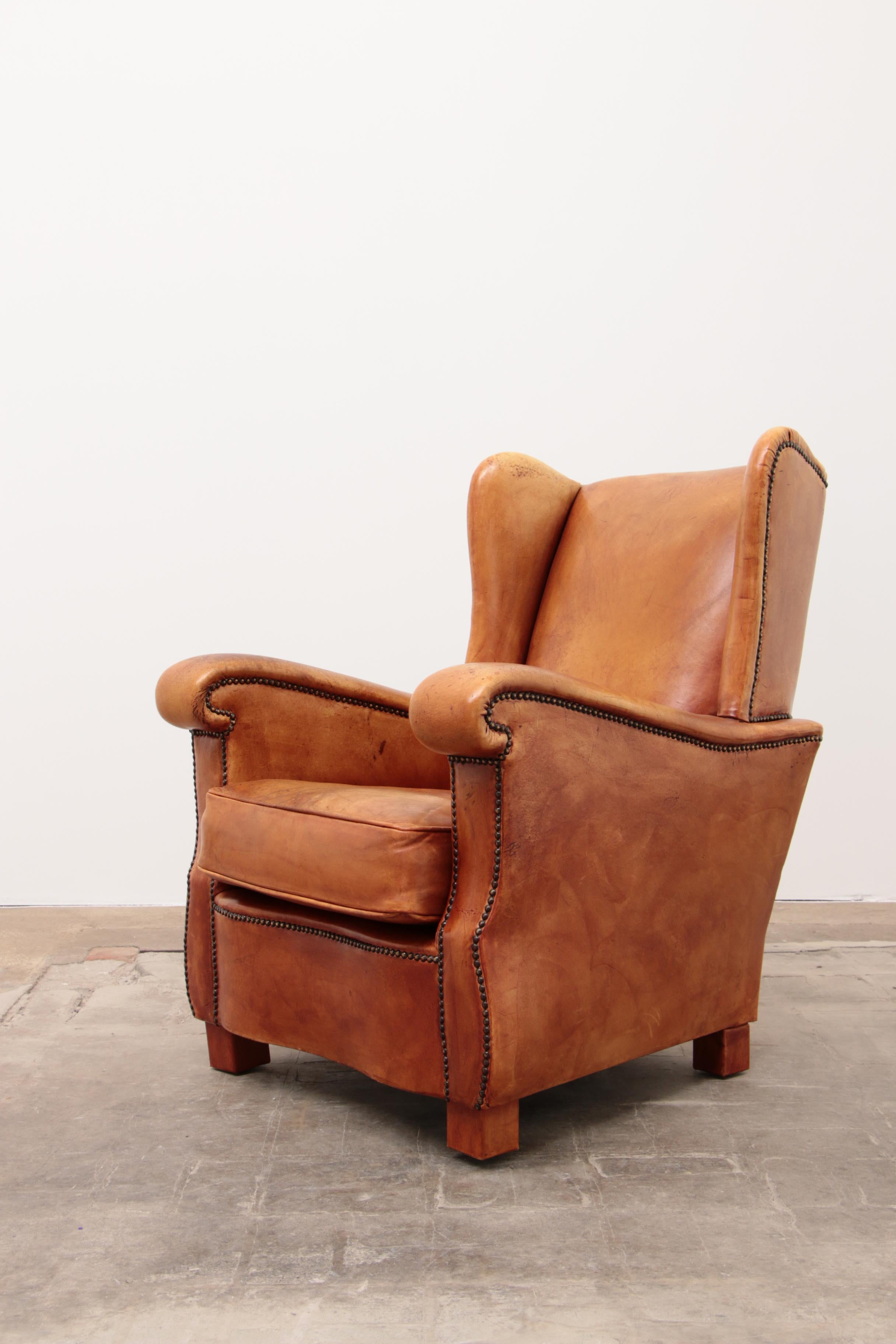 Set of Two Sheepskin Leather Armchairs, 1970, Netherlands 3