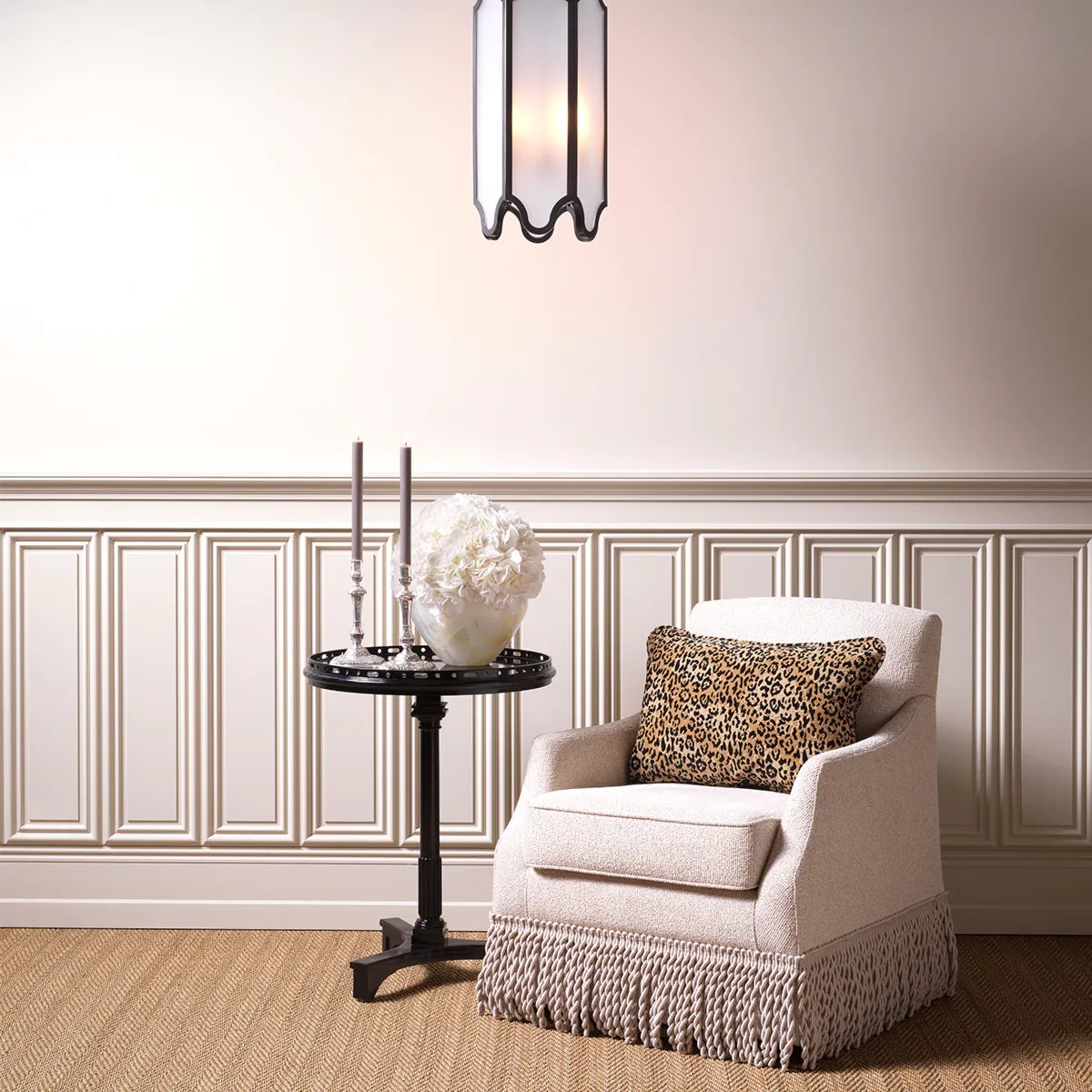 The Side Table is a luxury side table that reinterprets 18th-century craftsmanship with a contemporary, waxed black finish. This elegant black side table combines historical sophistication with modern minimalism.

Featuring a pierced gallery top and