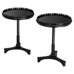 Set of two side Table – Waxed Black Finish