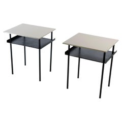 Vintage Set of Two Side Tables by Wim Rietveld for Auping, 1950's, The Netherlands