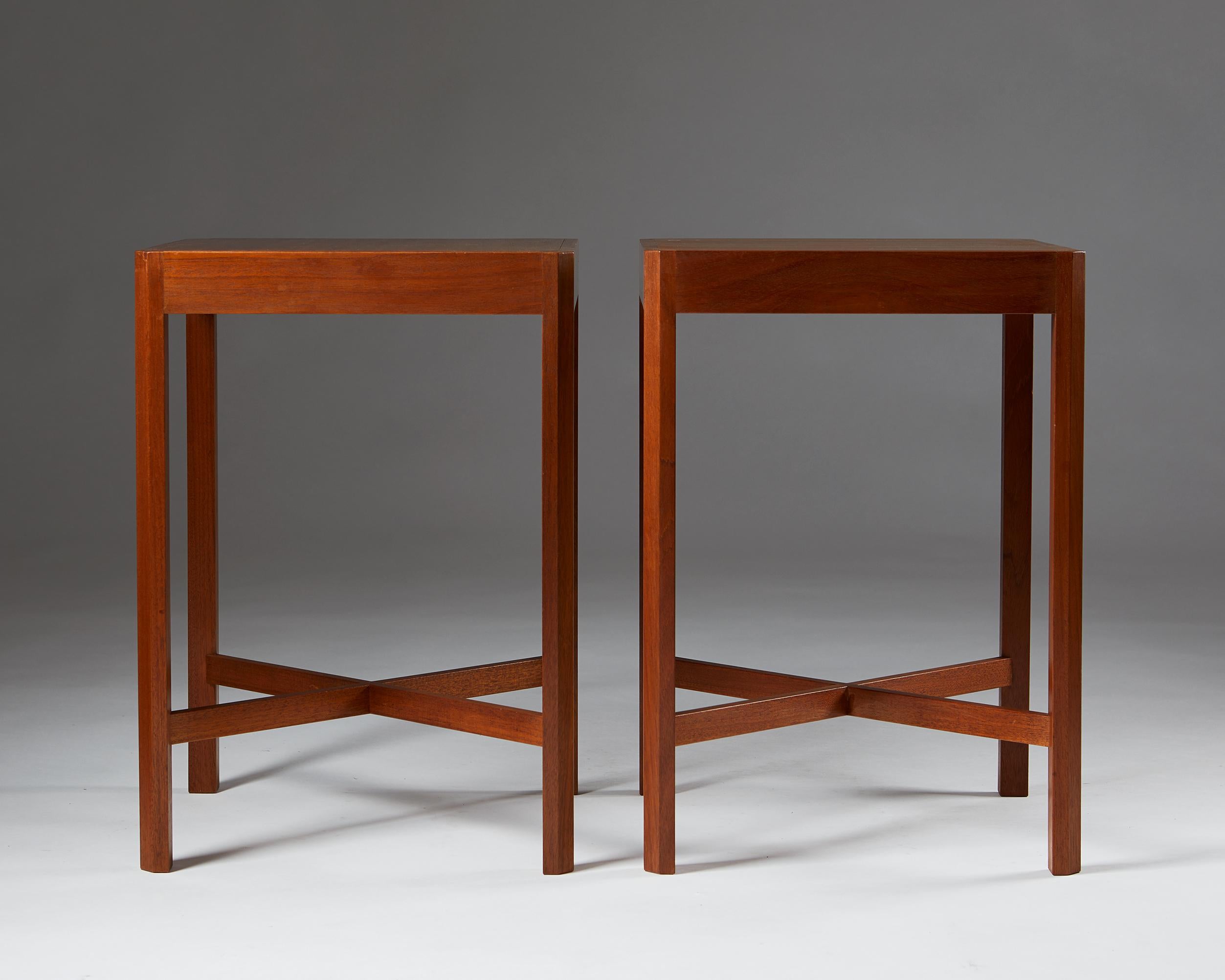 Swedish Set of Two Side Tables Designed by Stig Lönngren for Hi-Gruppen, Sweden, 1969