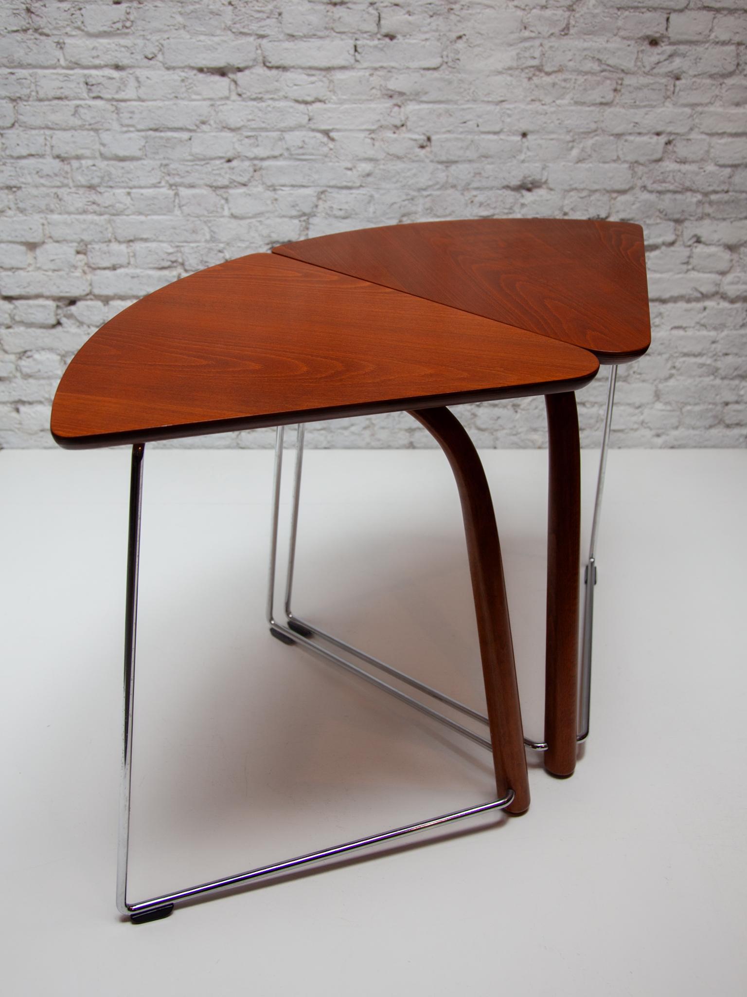 Set of Two Side Tables designed by Wulf Schneider and Ulrich Böhm, Thonet, 1980s For Sale 2