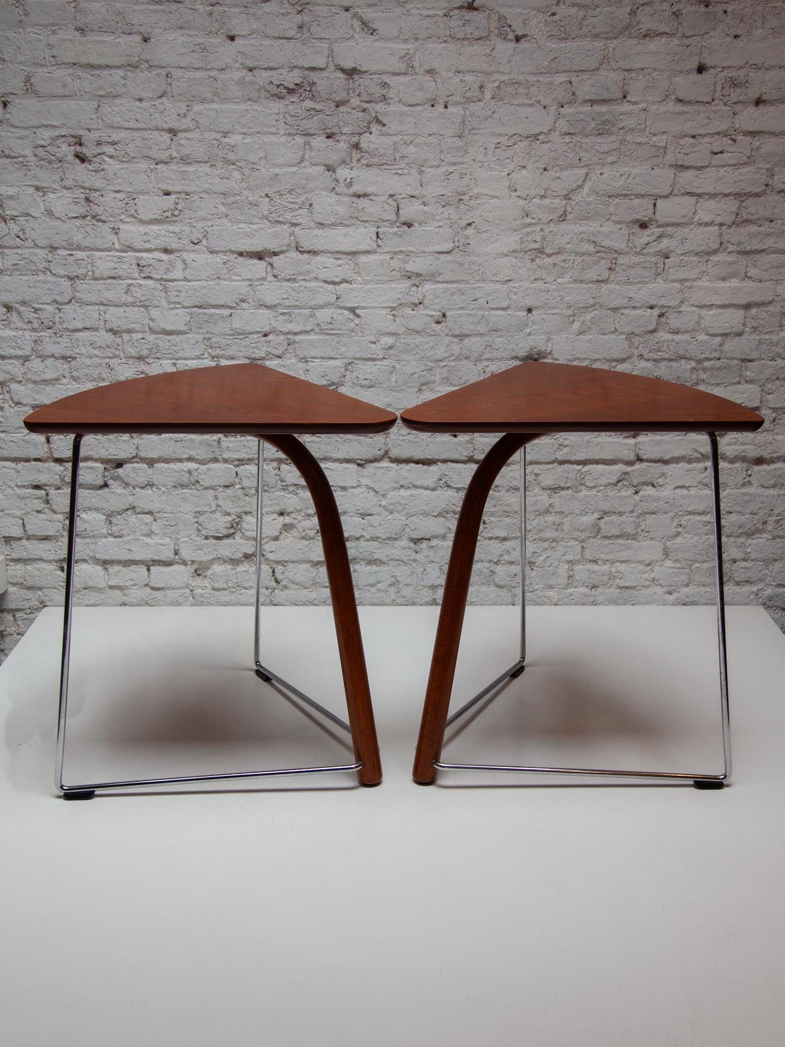Fin du 20e siècle Ensemble de deux tables d'appoint conçues par Wulf Schneider et Ulrich Böhm, Thonet, années 1980 en vente