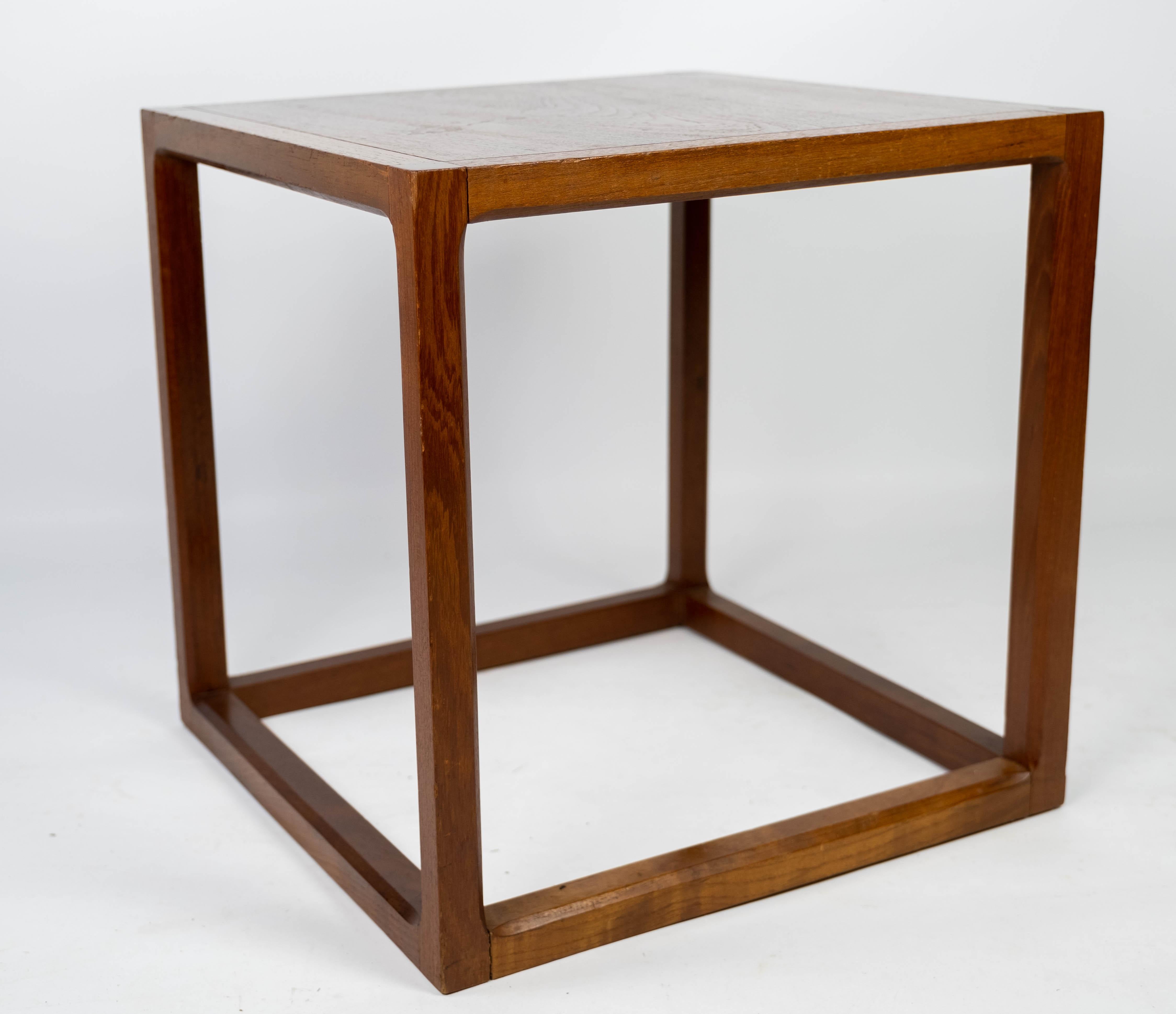 Scandinavian Modern Set of Two Side Tables in Teak Designed by Johannes Andersen, 1960s