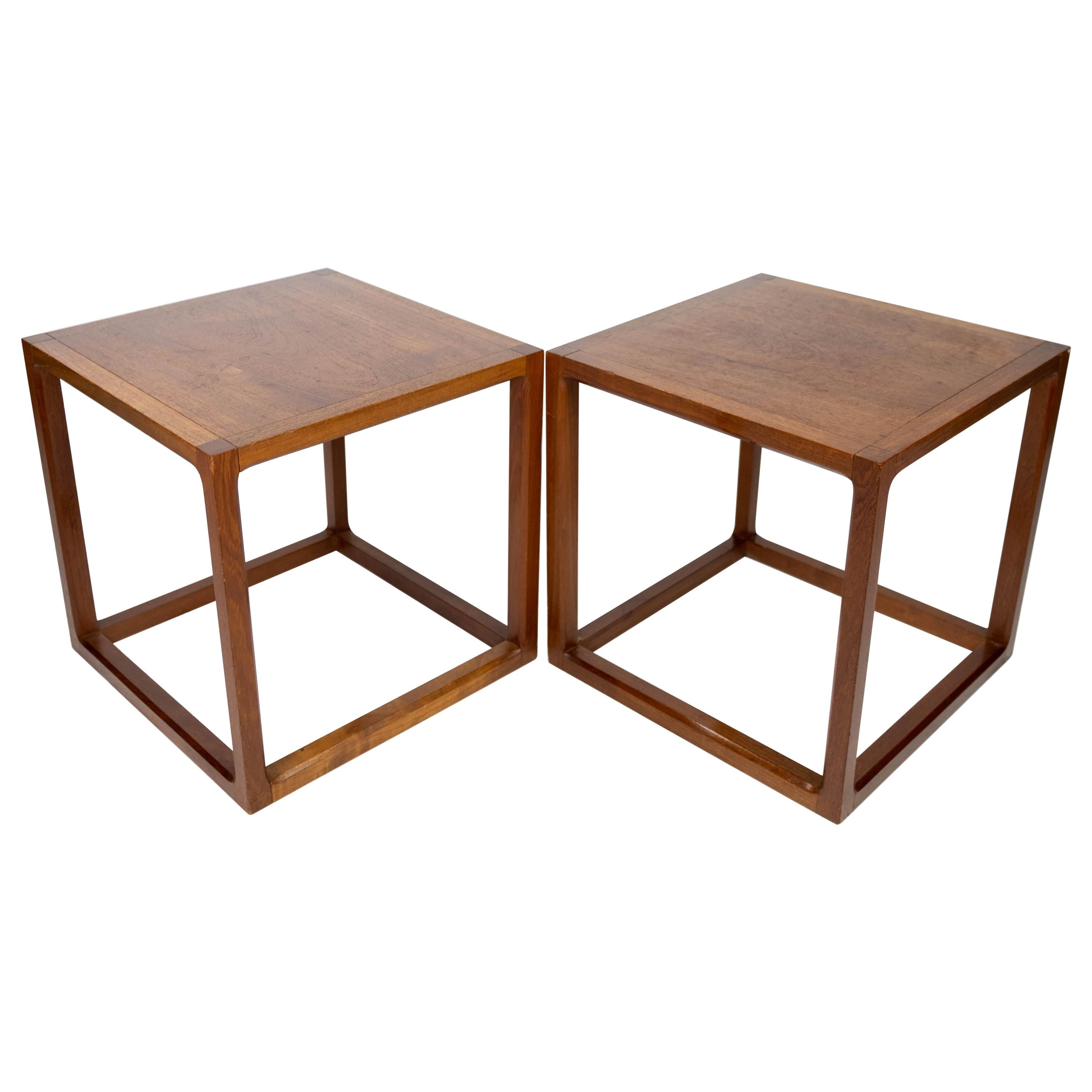 Set of Two Side Tables in Teak Designed by Johannes Andersen, 1960s