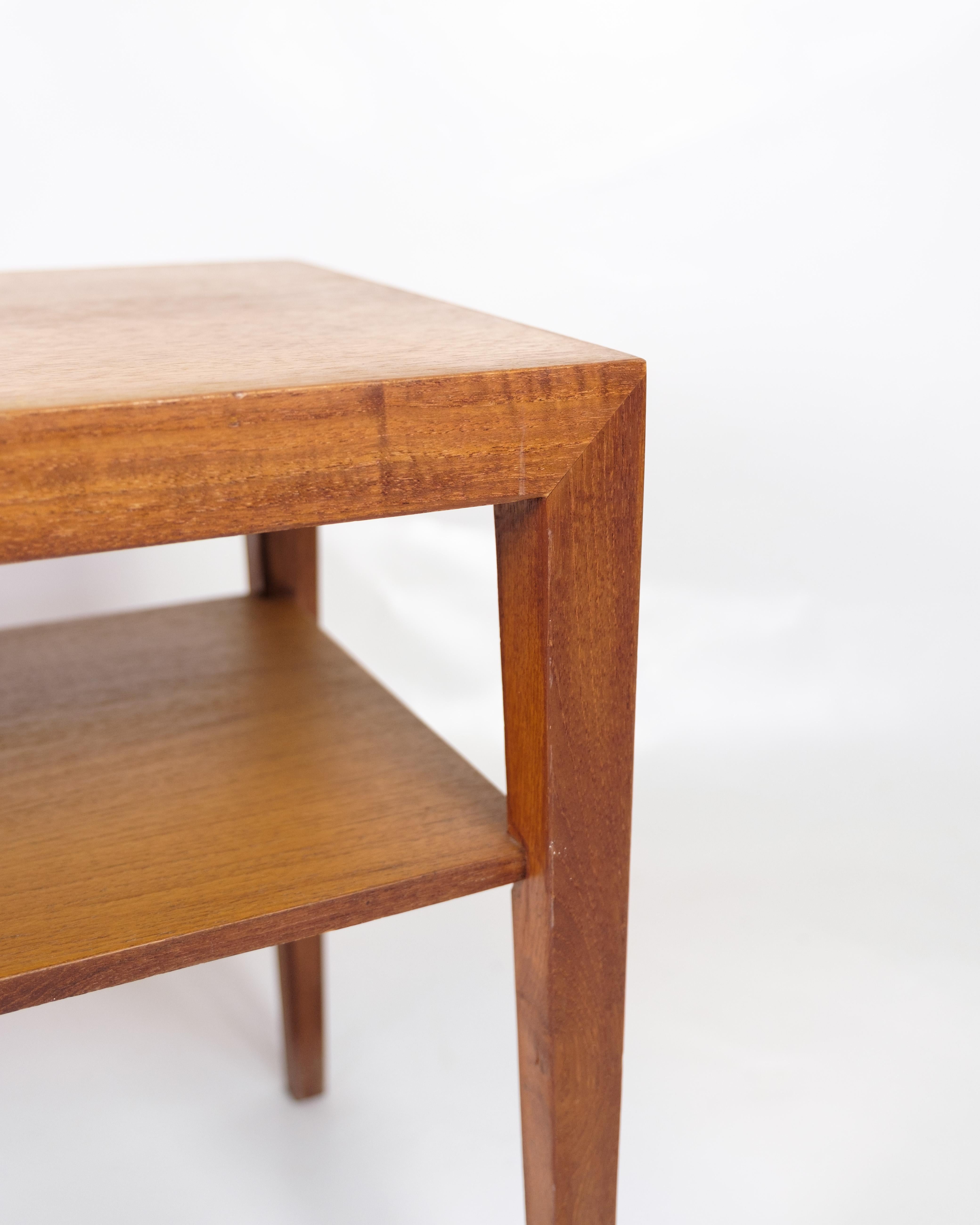 Set Of Two Side Tables With Shelf Made In Teak By Severin Hansen From 1960s For Sale 1
