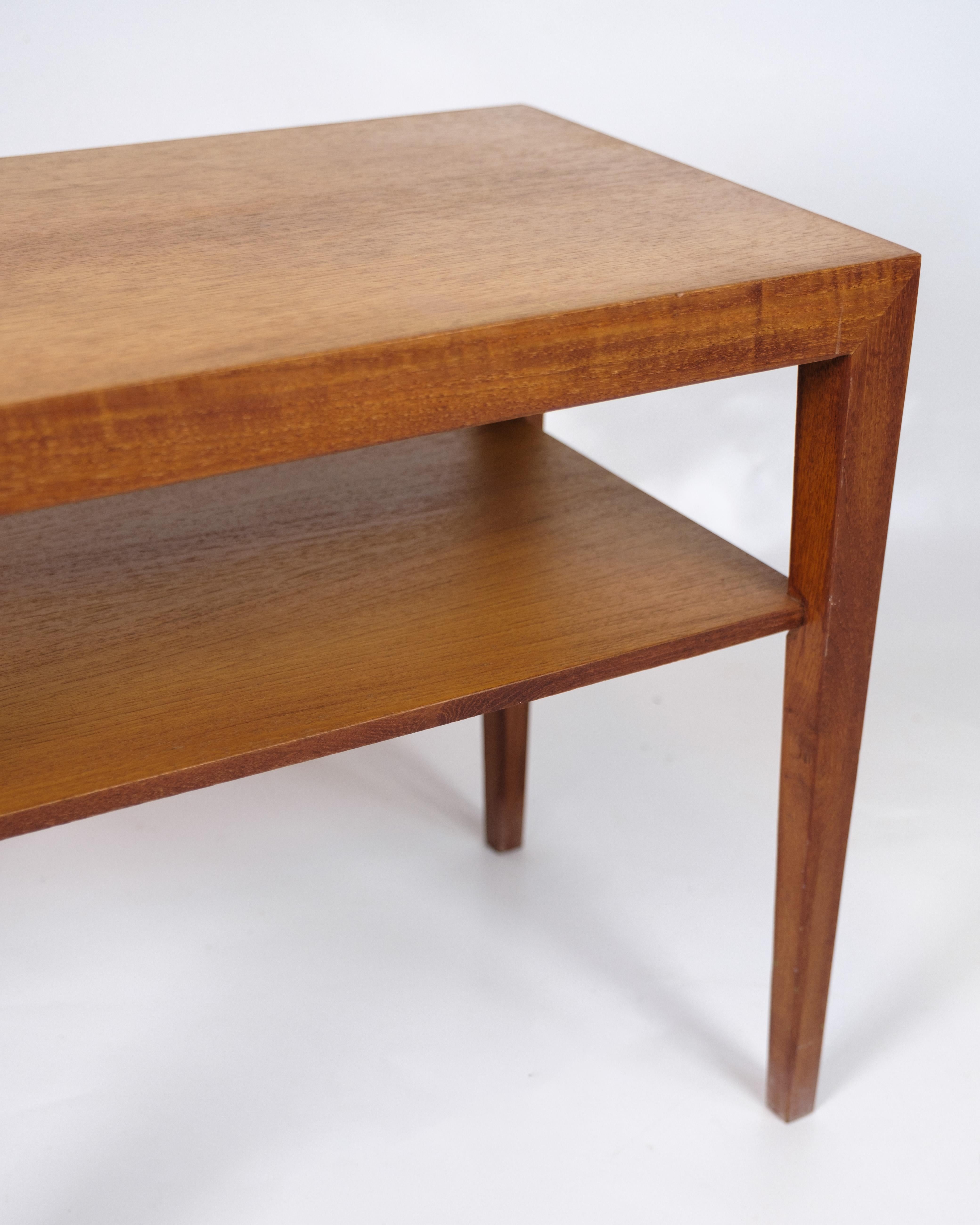 Set Of Two Side Tables With Shelf Made In Teak By Severin Hansen From 1960s For Sale 2