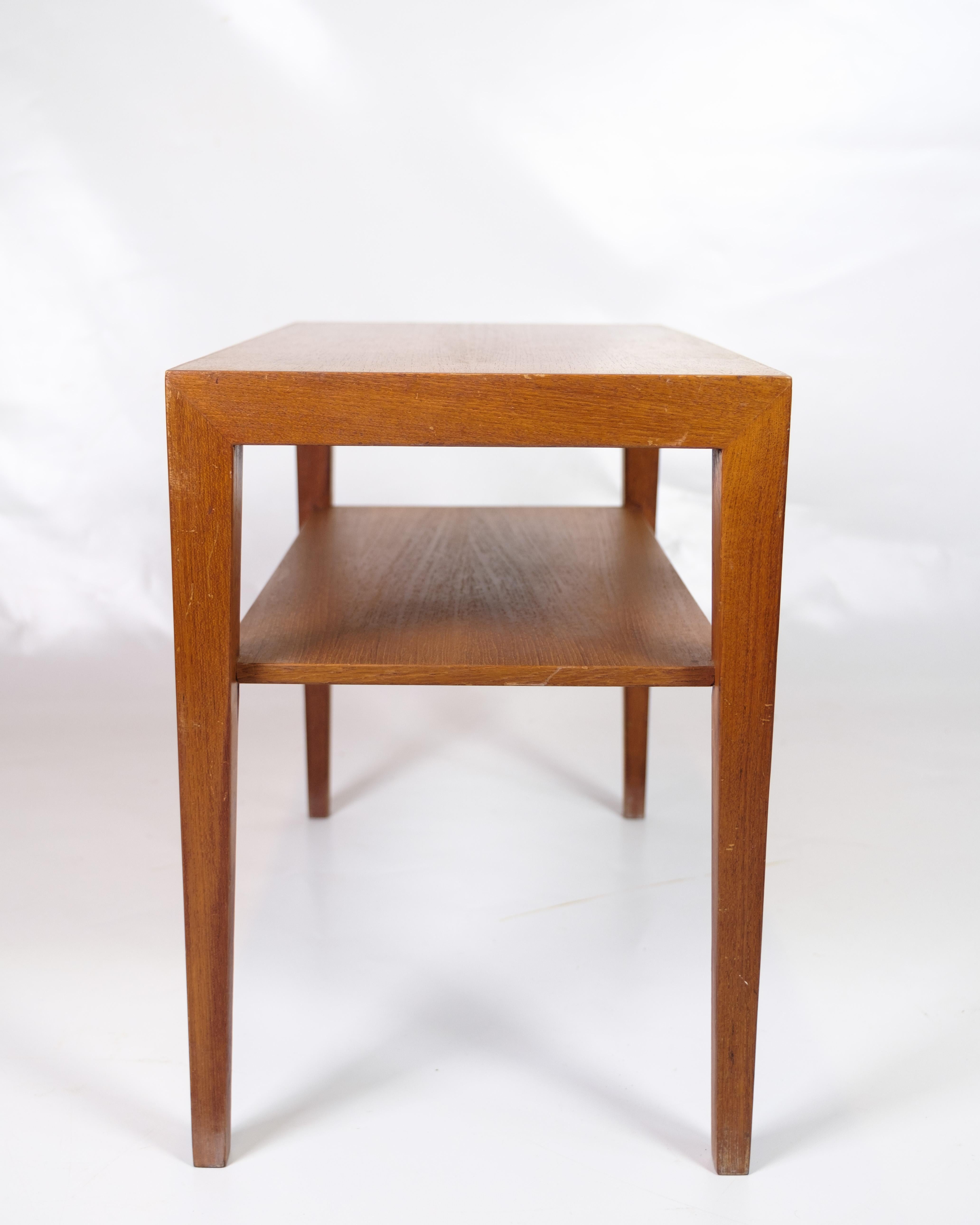Set Of Two Side Tables With Shelf Made In Teak By Severin Hansen From 1960s For Sale 3