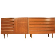 Set of Two Sideboards or Cabinets, 1960s