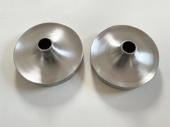 Set of Two Silver 1960s Charlotte Perriand Disc Wall Light by Honsel, Germany