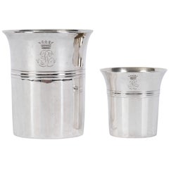 Juego de dos vasos de plata, В·К, Imperio ruso, Moscú, 1841