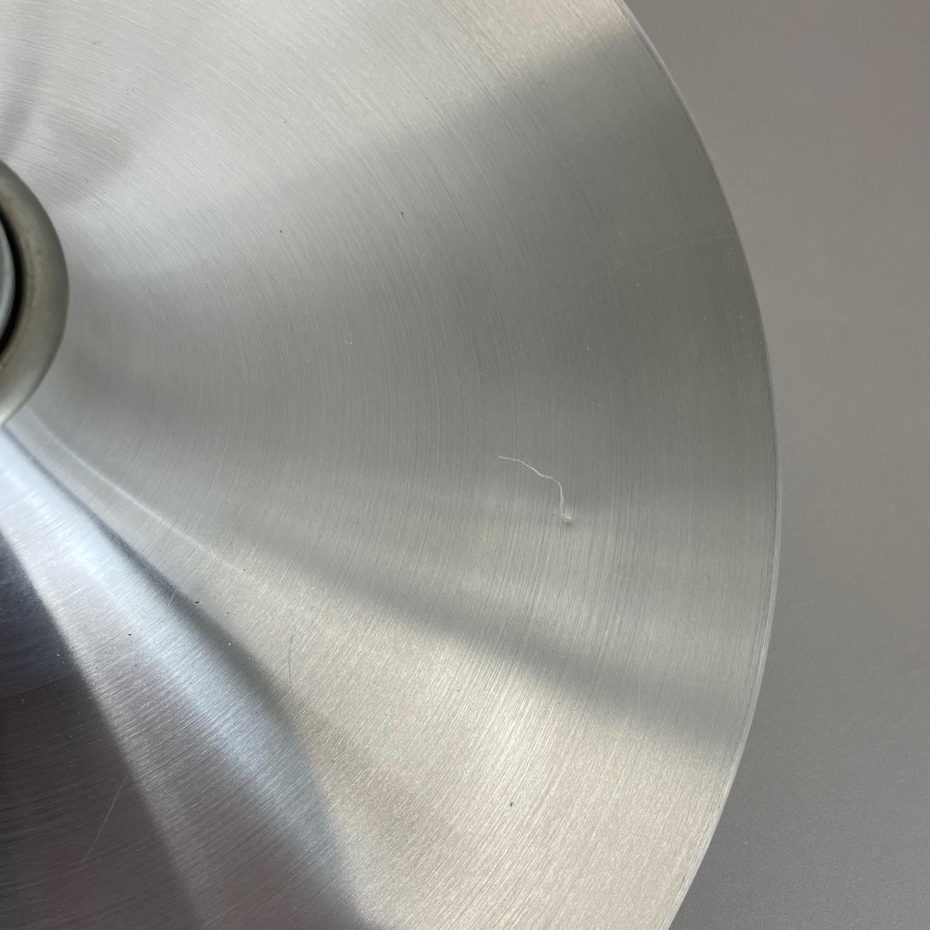 Set of Two Silver Charlotte Perriand Disc Wall Light by Honsel, Germany, 1960s 4