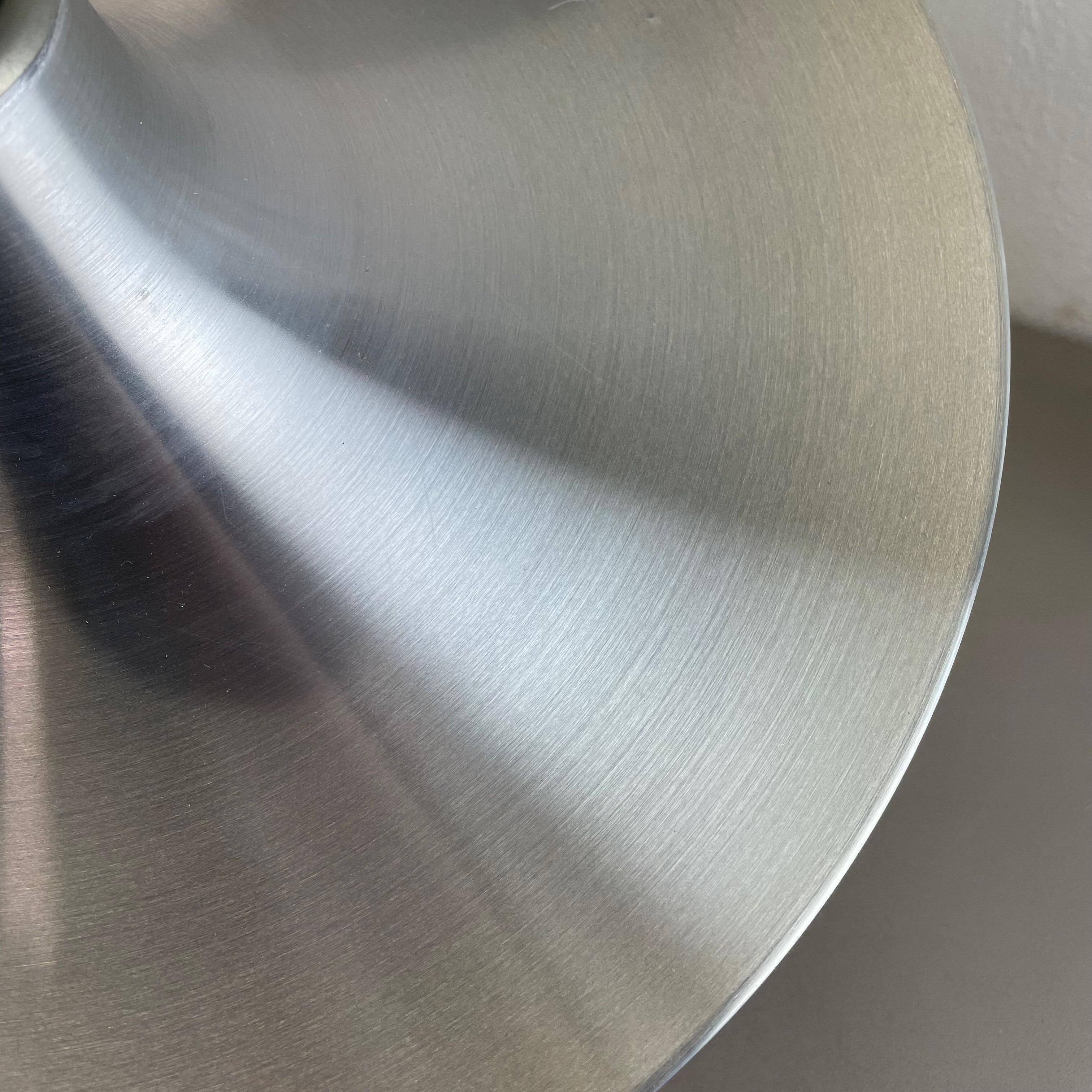 Set of Two Silver Charlotte Perriand Disc Wall Light by Honsel, Germany, 1960s 6