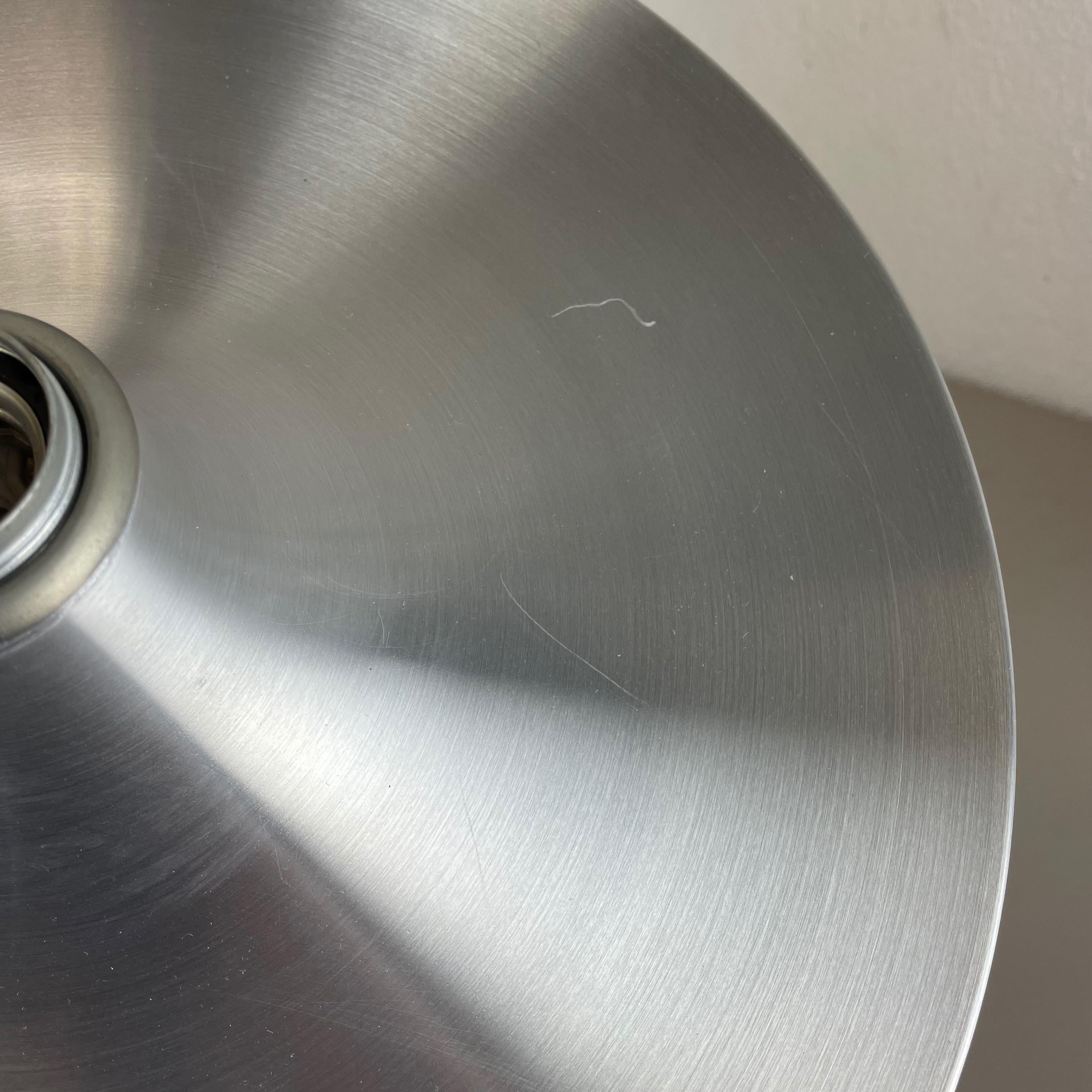Set of Two Silver Charlotte Perriand Disc Wall Light by Honsel, Germany, 1960s 9