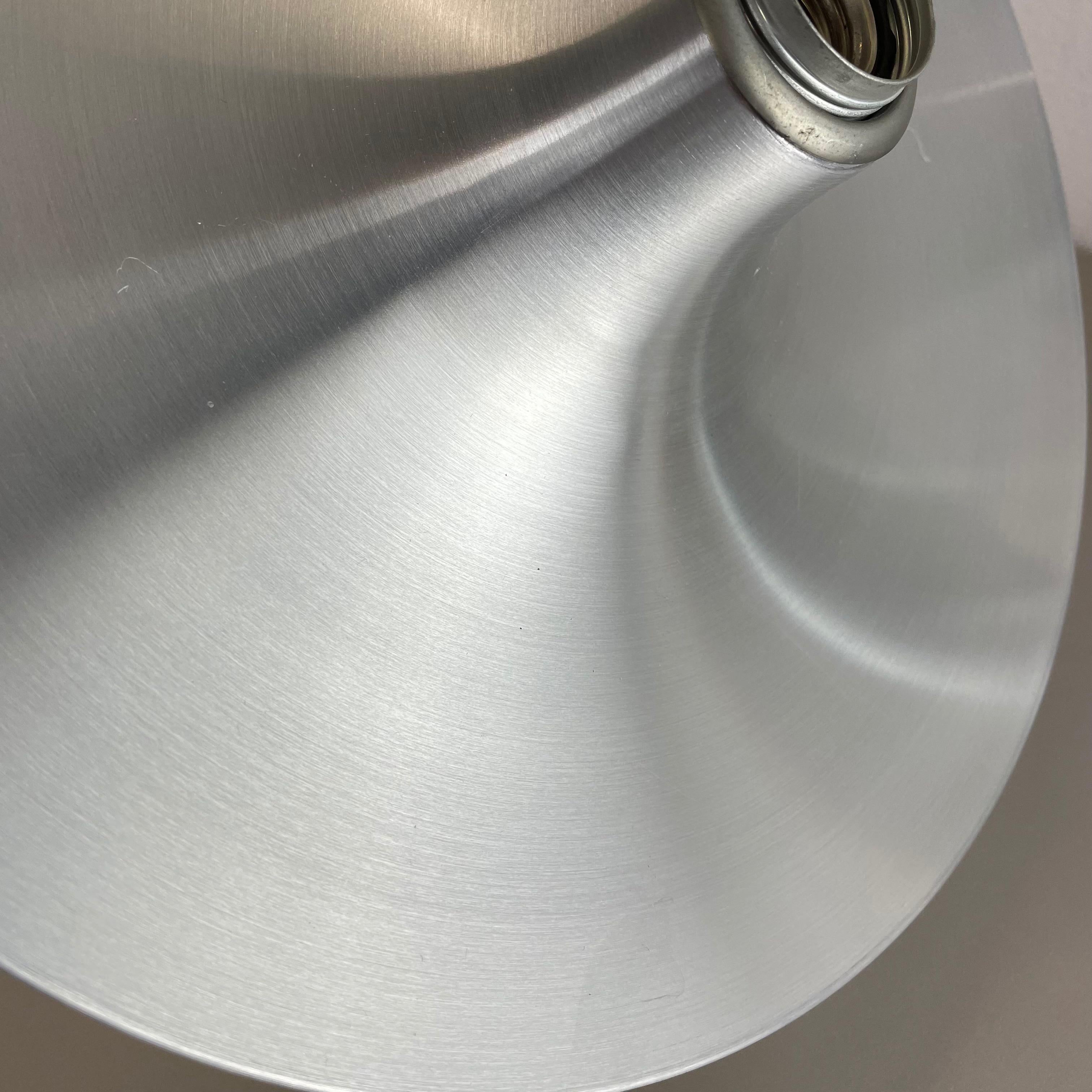Set of Two Silver Charlotte Perriand Disc Wall Light by Honsel, Germany, 1960s 10