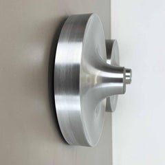 Set of Two Silver Charlotte Perriand Disc Wall Light by Honsel, Germany, 1960s