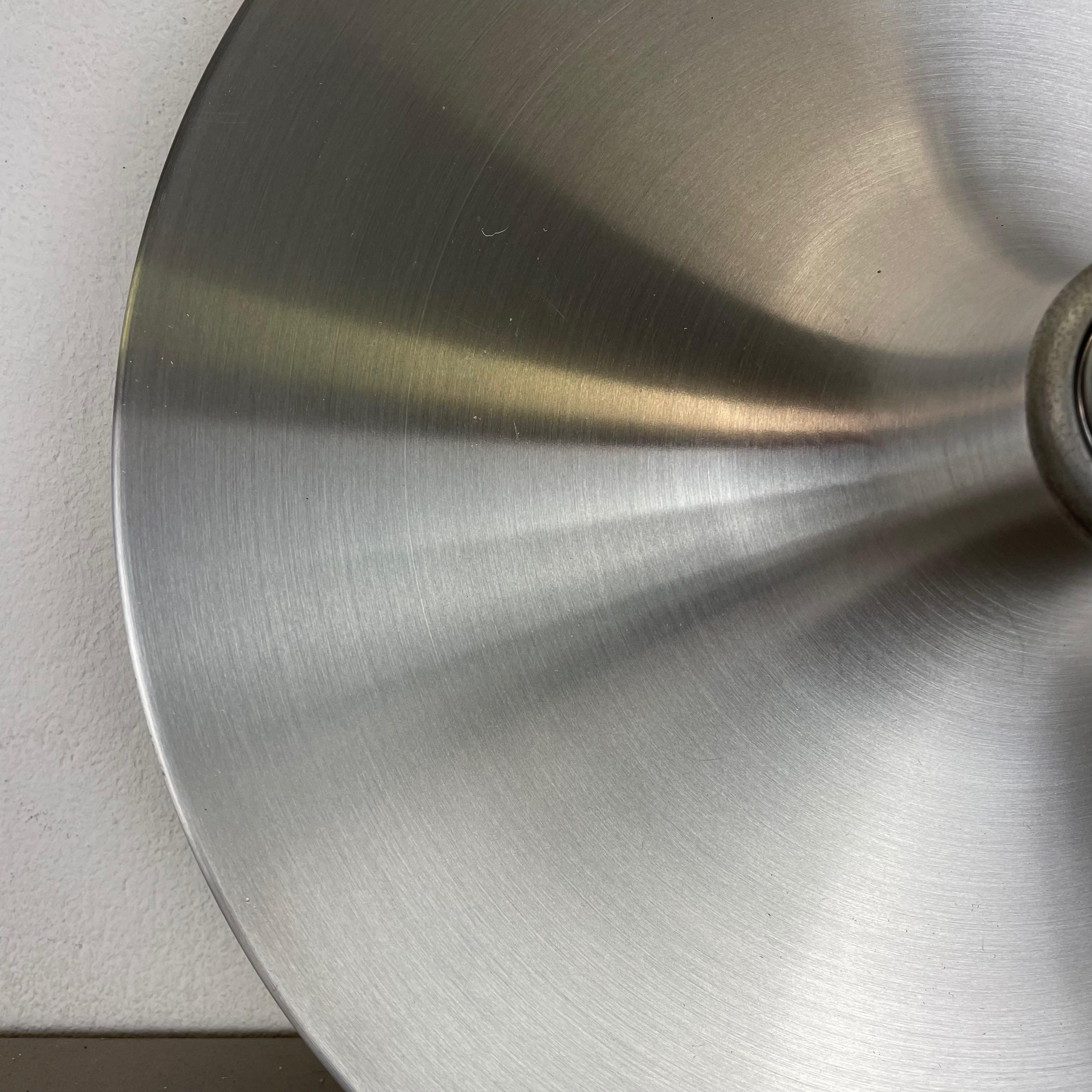 Set of Two Silver Charlotte Perriand Disc Wall Light by Honsel, Germany, 1960s In Good Condition In Kirchlengern, DE