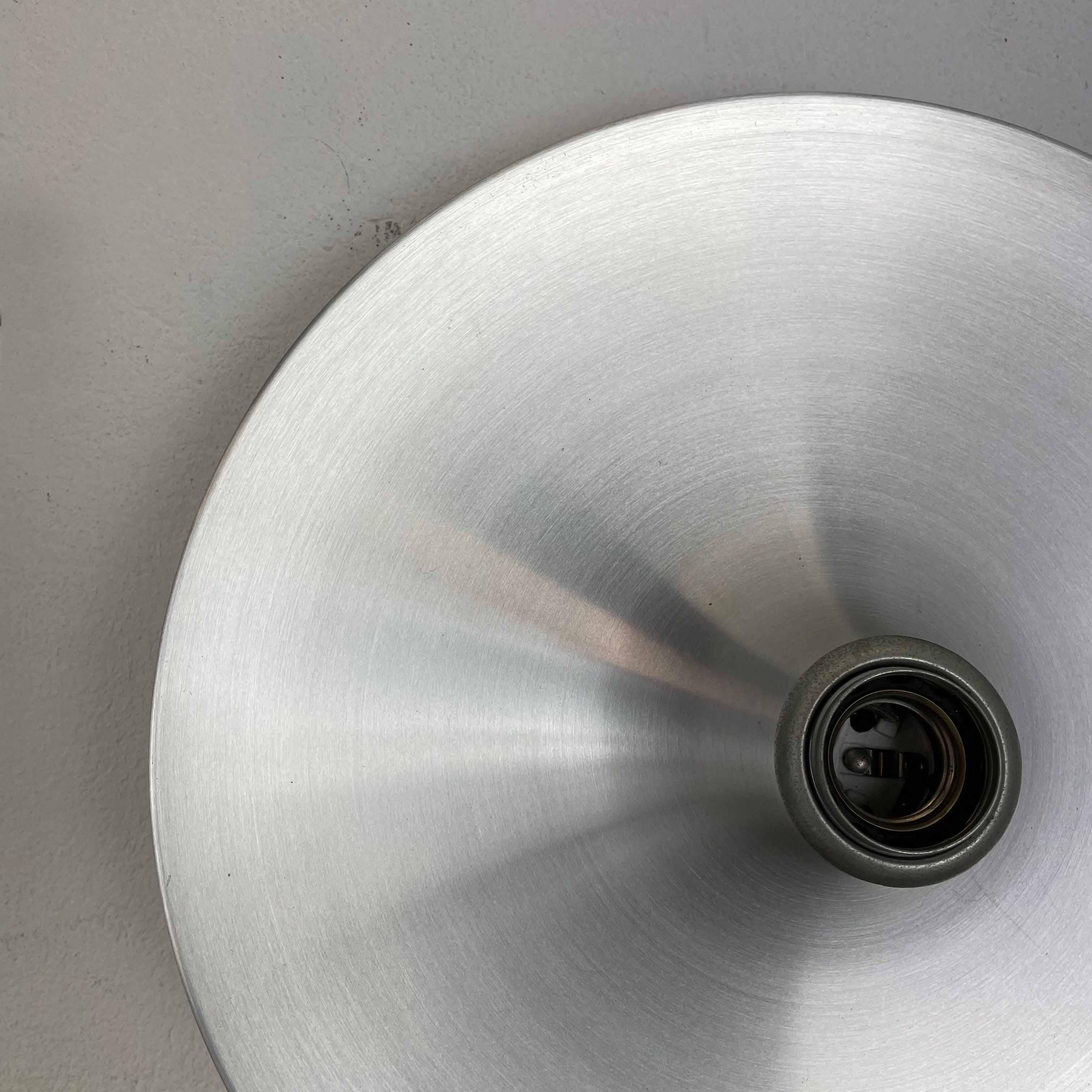 20th Century Set of Two Silver Charlotte Perriand Disc Wall Light by Honsel, Germany, 1960s