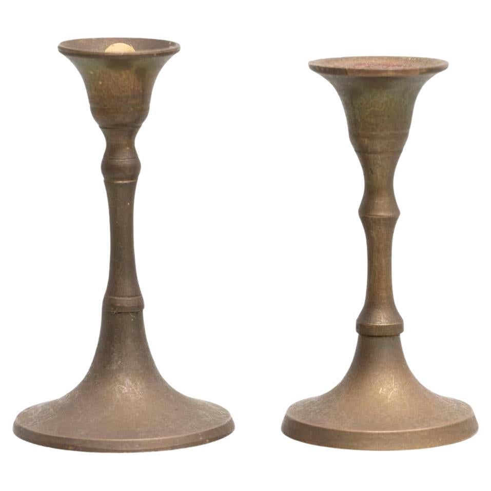 Set of Two Small Candle Holders, circa 1950 For Sale