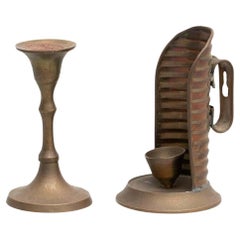 Set of Two Small Candleholders, circa 1950