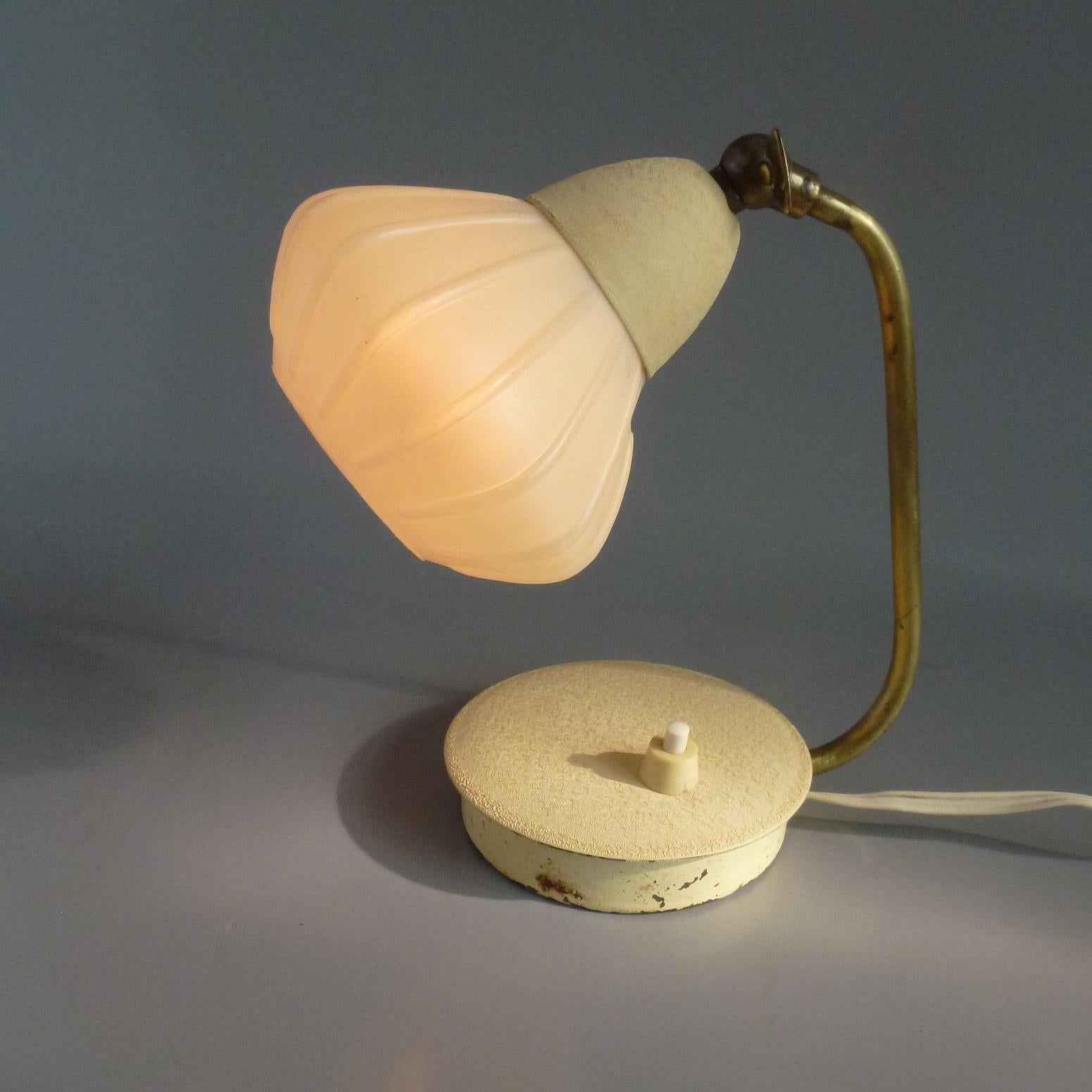 Set of Two Small Cocoon Side Table Lamps from Szarvasi, Hungary, 1960s For Sale 3