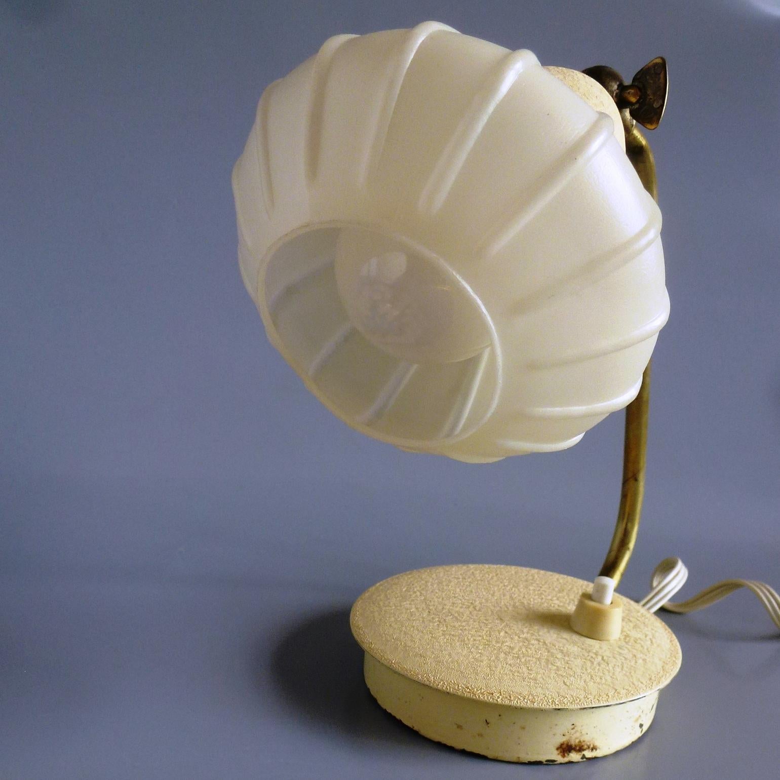 Plastic Set of Two Small Cocoon Side Table Lamps from Szarvasi, Hungary, 1960s For Sale