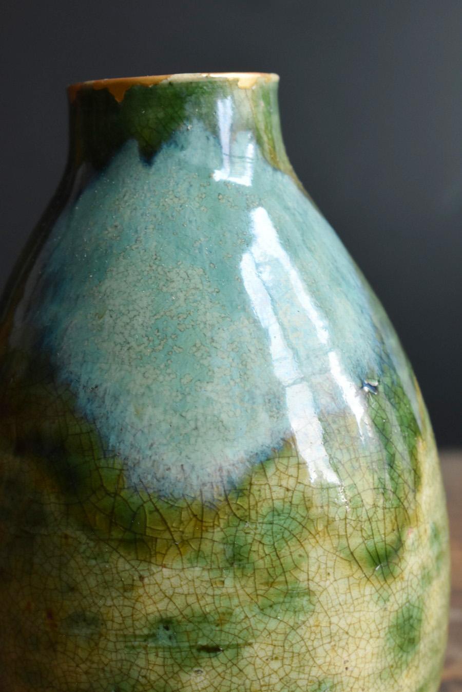 Lote de dos pequeños jarrones de cerámica japonesa antigua/Fabricado en 1804/Mino ware en venta 3