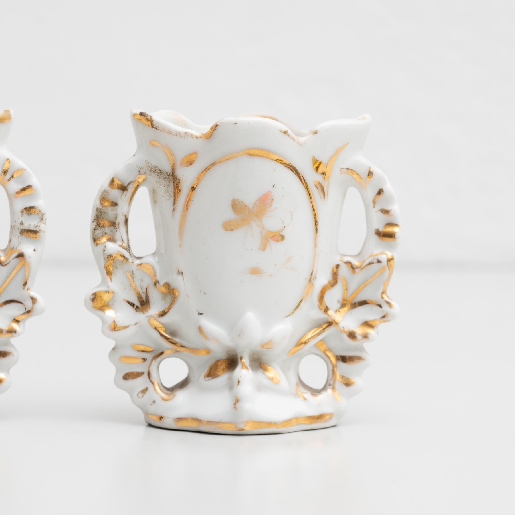 Set of Two Small Late 19th Century Spanish Serves Style Vases For Sale 6