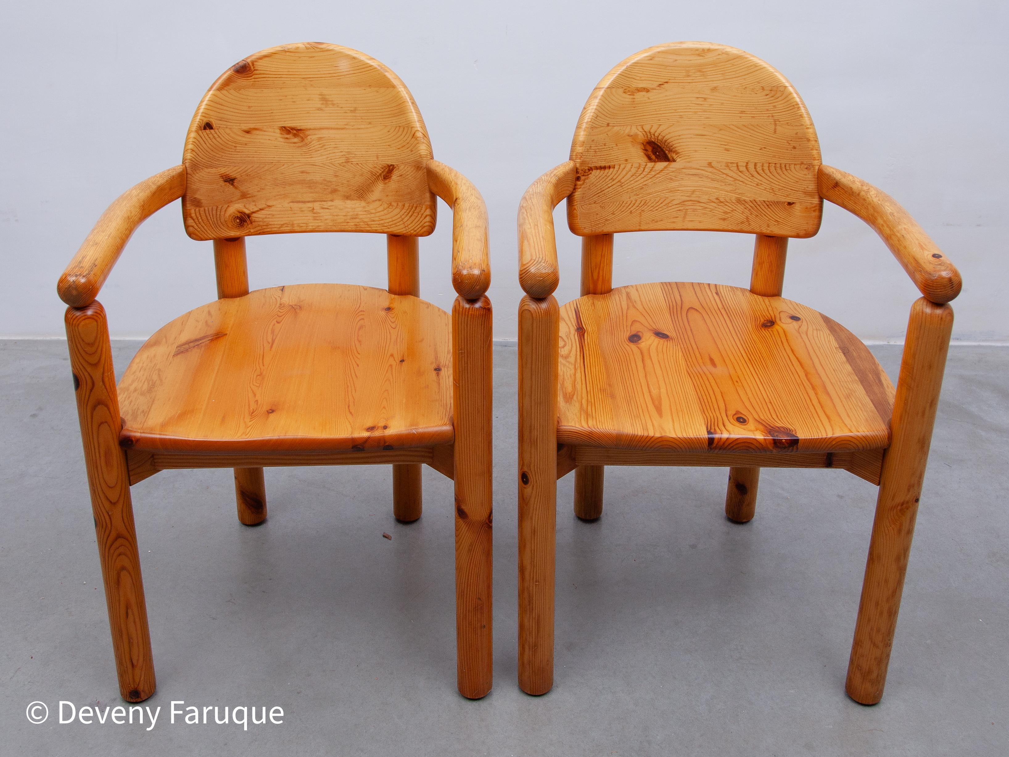 Ensemble de deux fauteuils d'appoint en pin massif de Rainer Daumiller pour Hirtshals, 1970 en vente 4