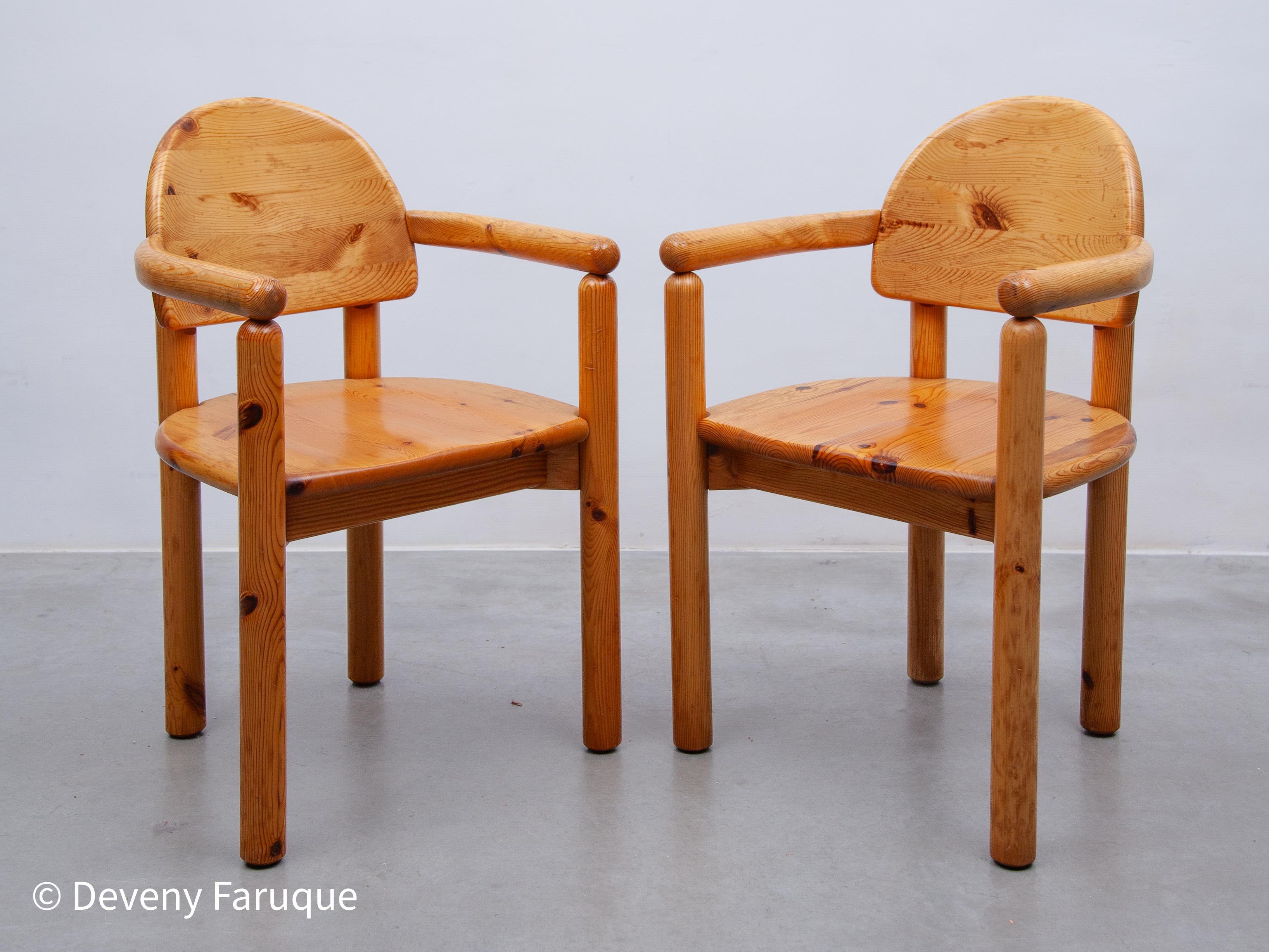 Ensemble de deux fauteuils d'appoint en pin massif de Rainer Daumiller pour Hirtshals, 1970 en vente 5