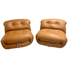 Set of Two Soriana Lounge Chairs, Design Tobia Scarpa for Cassina