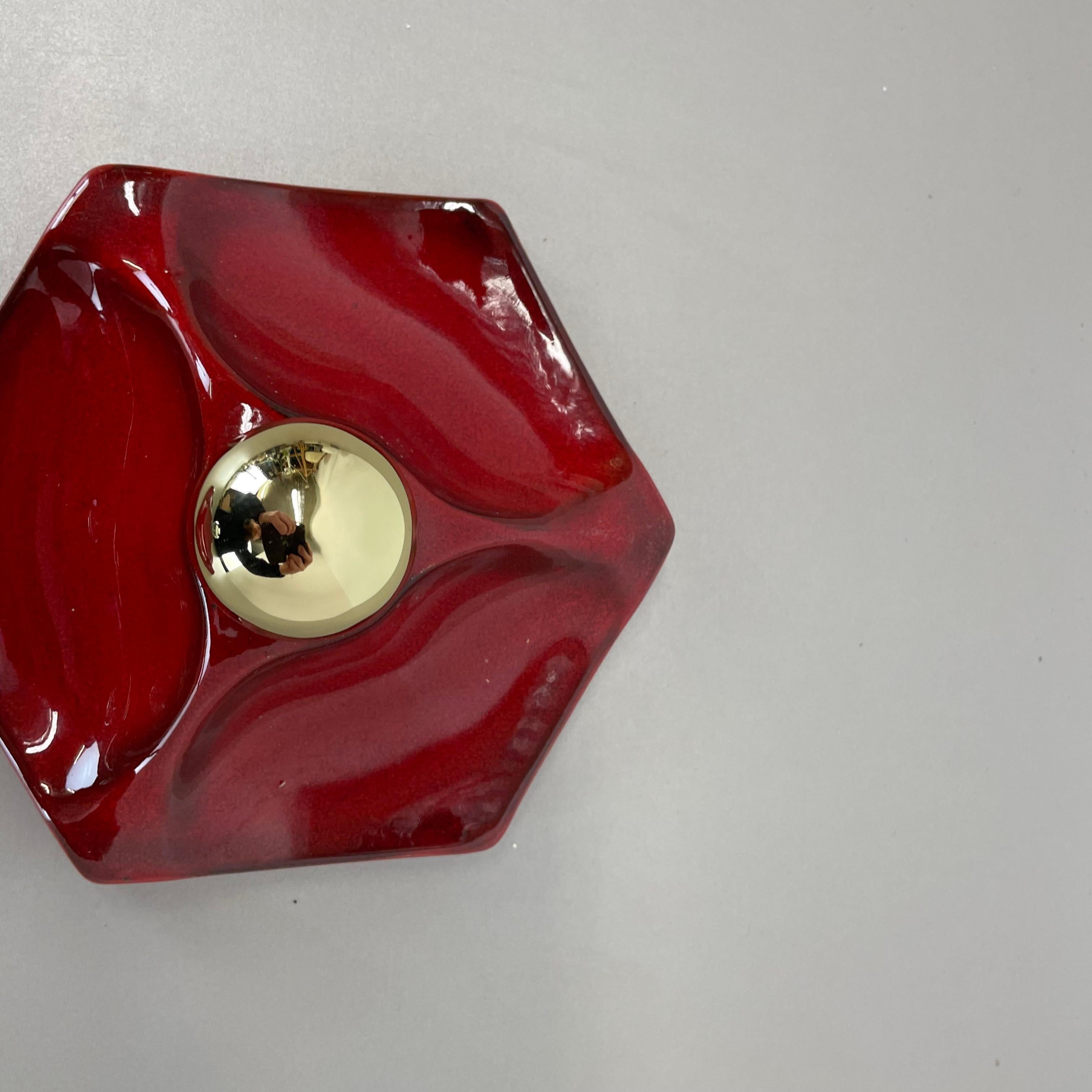 Satz von zwei SPACE AGE Keramik Fett Lava Wandleuchten von Hustadt Lights Deutschland 1970 im Angebot 5