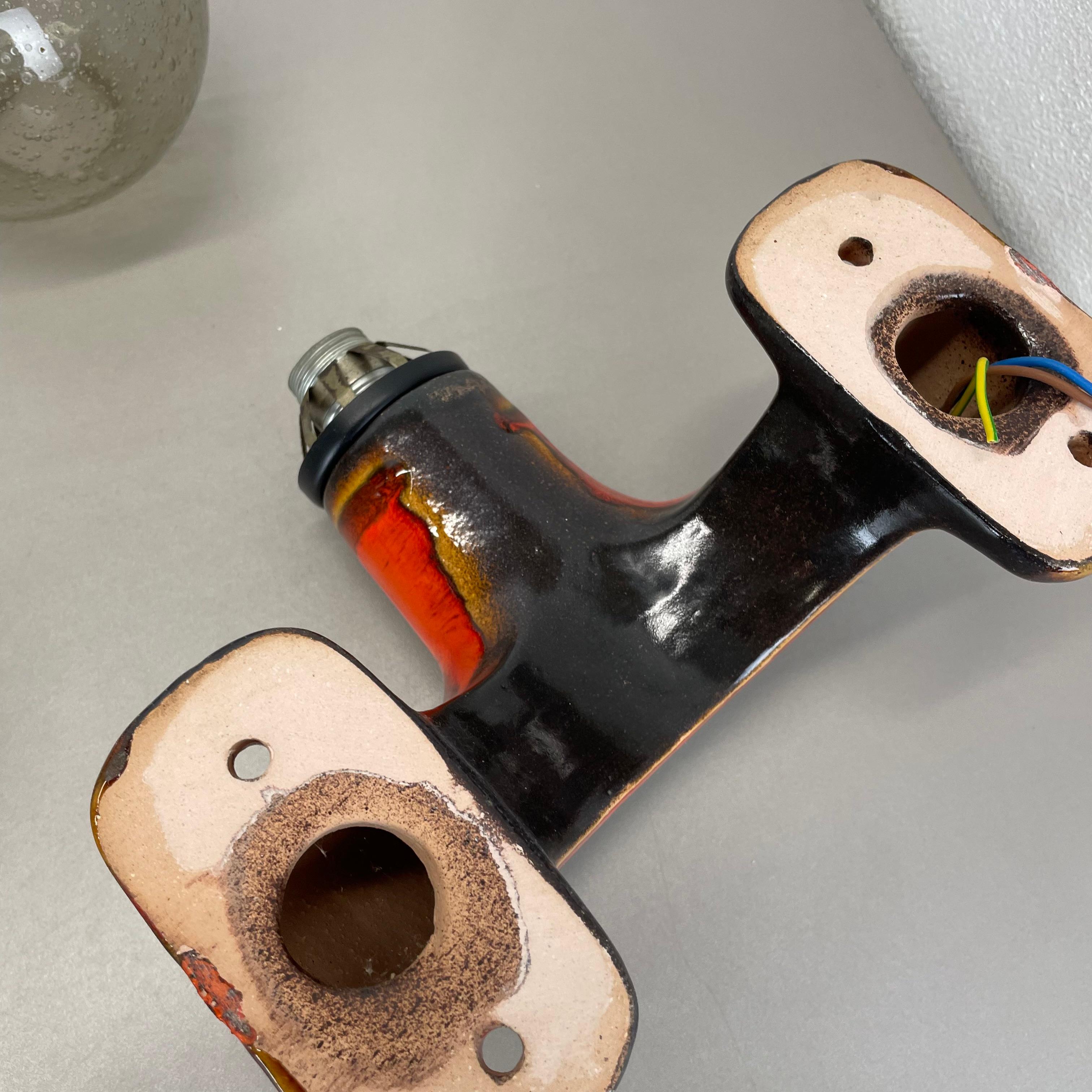 Ensemble de deux appliques en céramique SPACE AGE Fat Lava Lights par Hustadt Lights Allemagne 1970 en vente 9