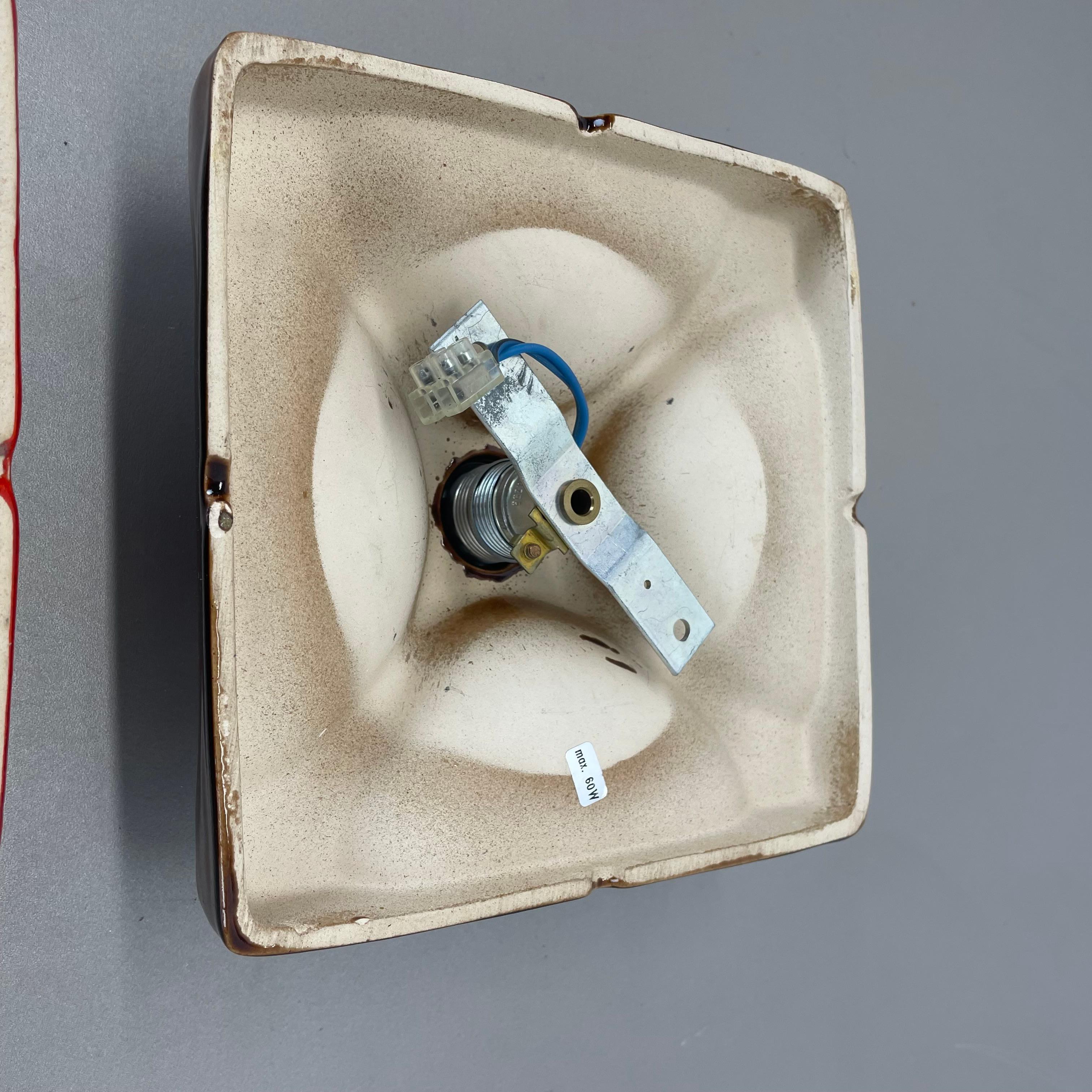 Ensemble de deux appliques en céramique SPACE AGE Fat Lava Lights par Hustadt Lights Allemagne 1970 en vente 12