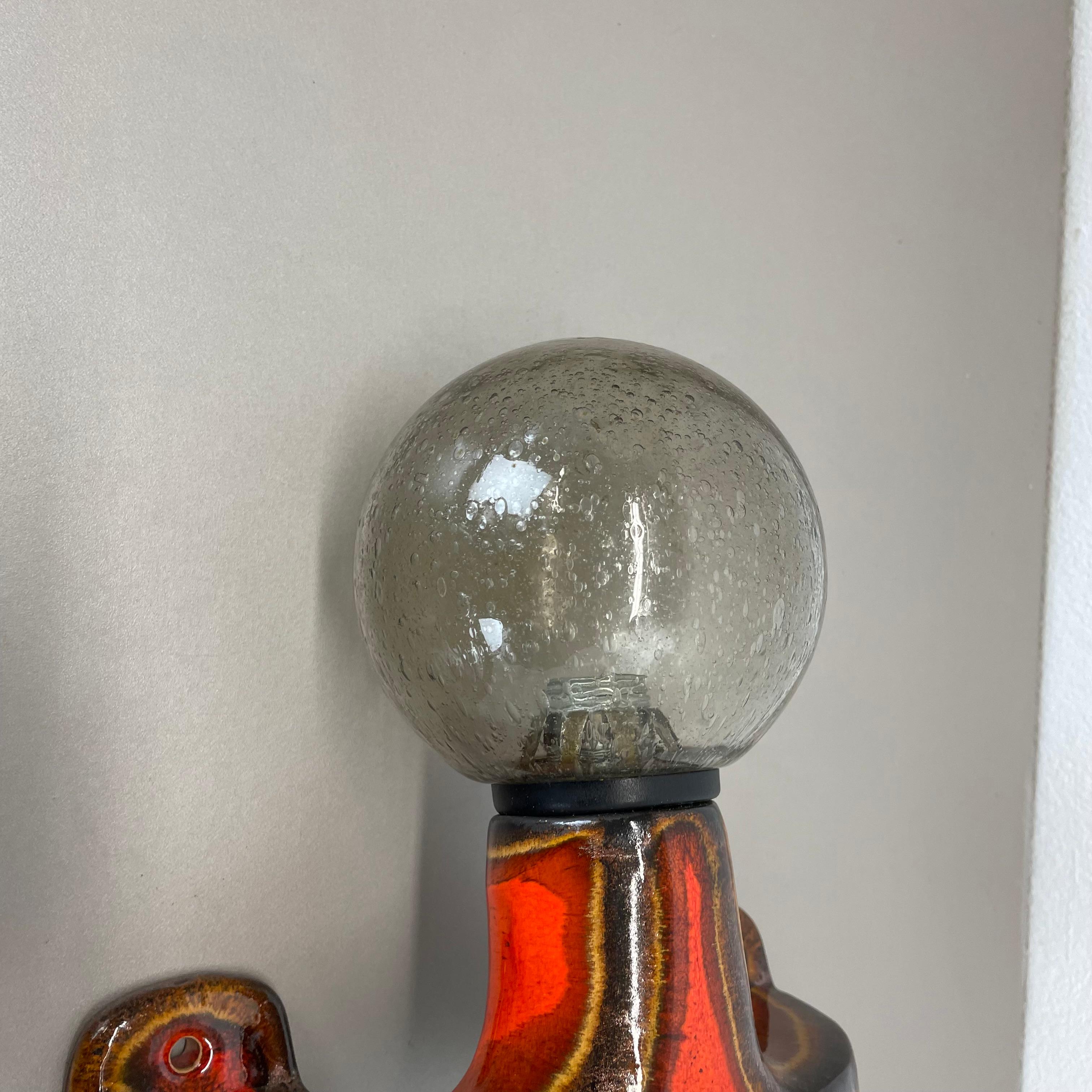 Ensemble de deux appliques en céramique SPACE AGE Fat Lava Lights par Hustadt Lights Allemagne 1970 en vente 1