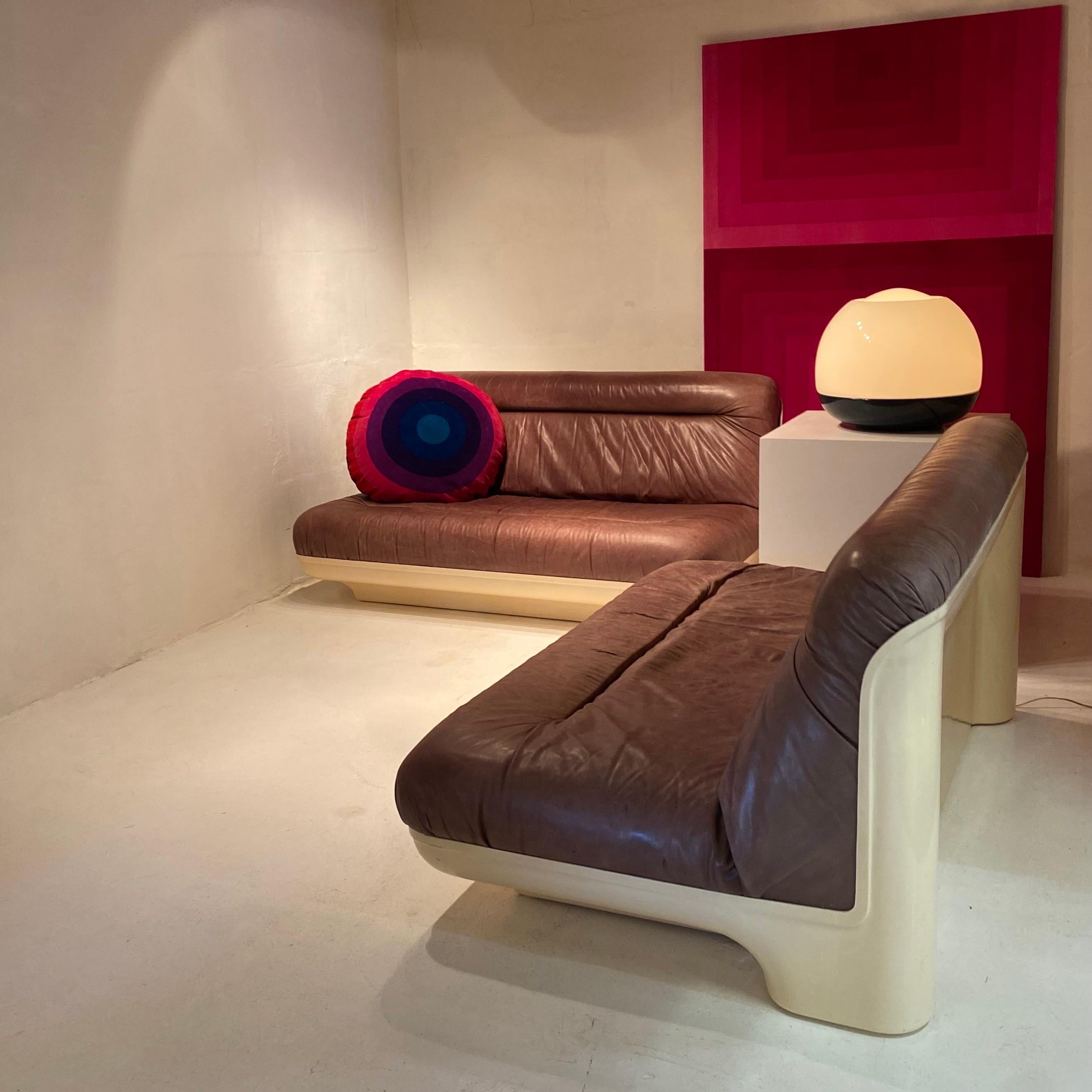 Set of Two Space Age Sofas by Gerd Lange for Bernhard Burger, Germany 1970s For Sale 4