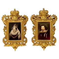 Retro Set of Two Spanish Portraits