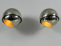 Set of Two Spherical Sconces Model 232/G by Gino Sarfatti fo Arteluce Italy 1961