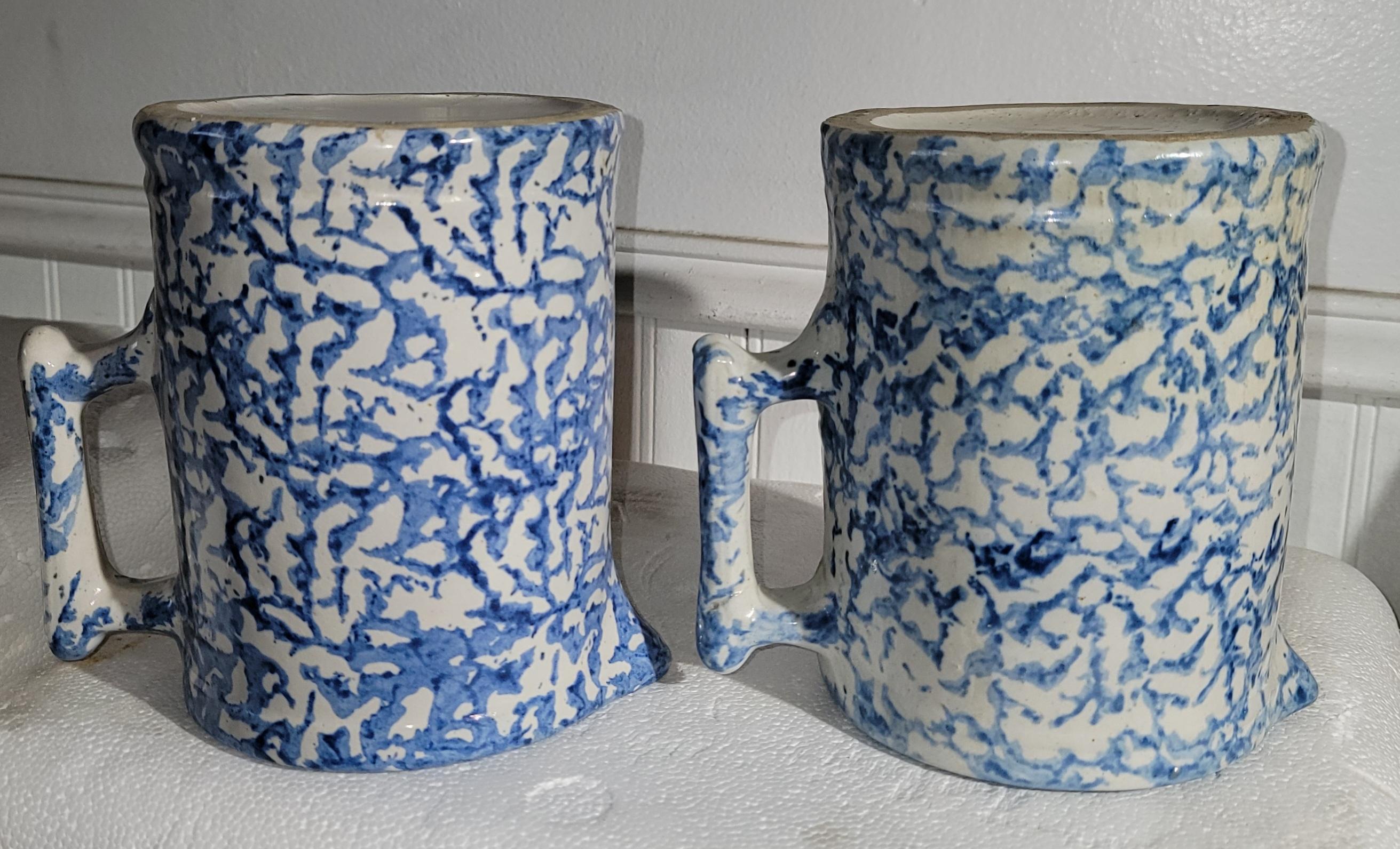 Adirondack Set of Two Sponge Ware Pitchers For Sale