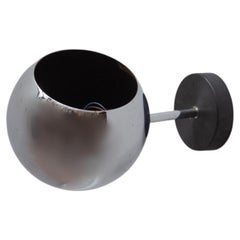 Set of Two Staff Chrome Globe Wall lights designed by Motoko Ishii, 1960s